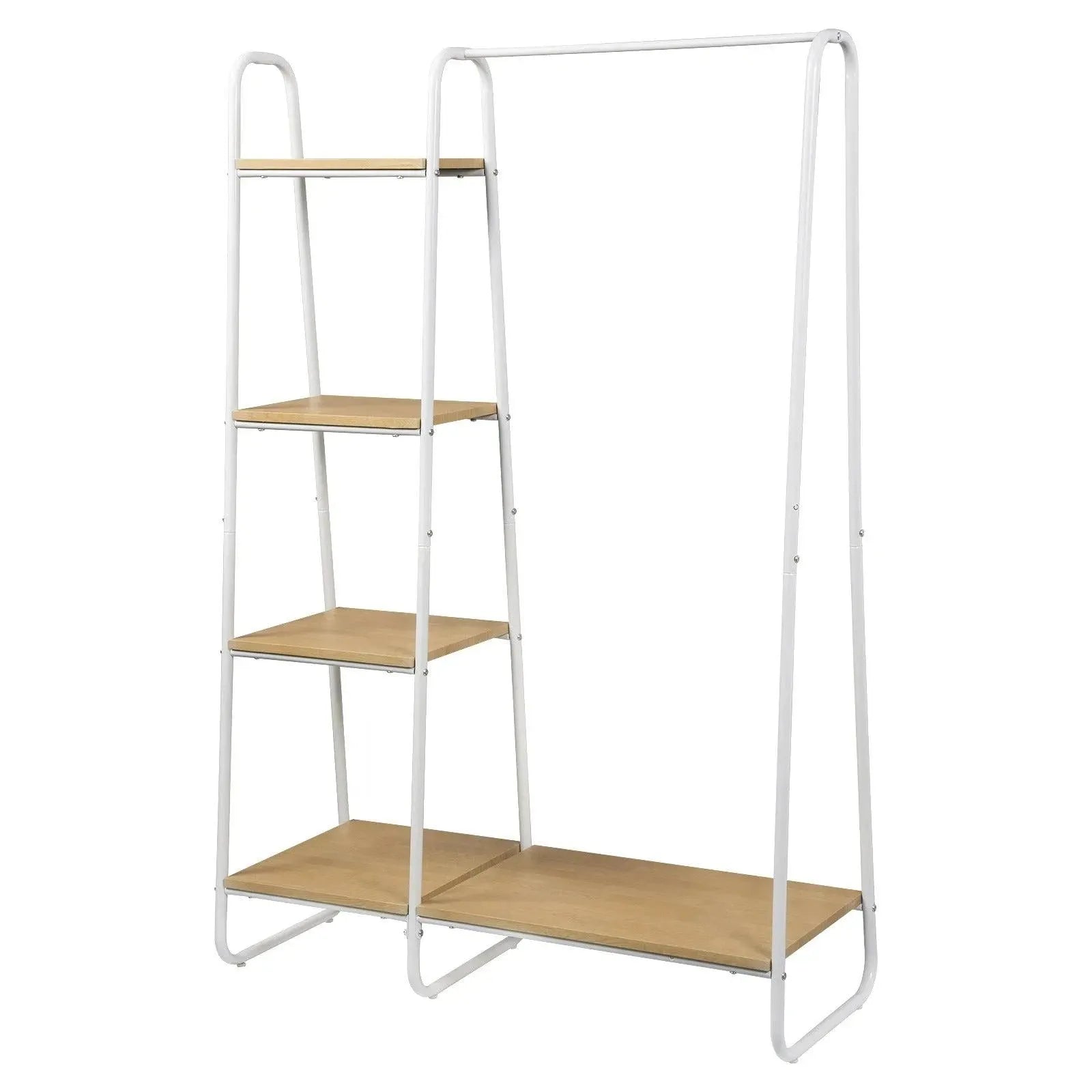 Feronza® Kledingrek Stand met 4 Planken - Organizer voor Kleding, Dekens, Schoenen en Tassen - 102x40x150 cm - Feronza