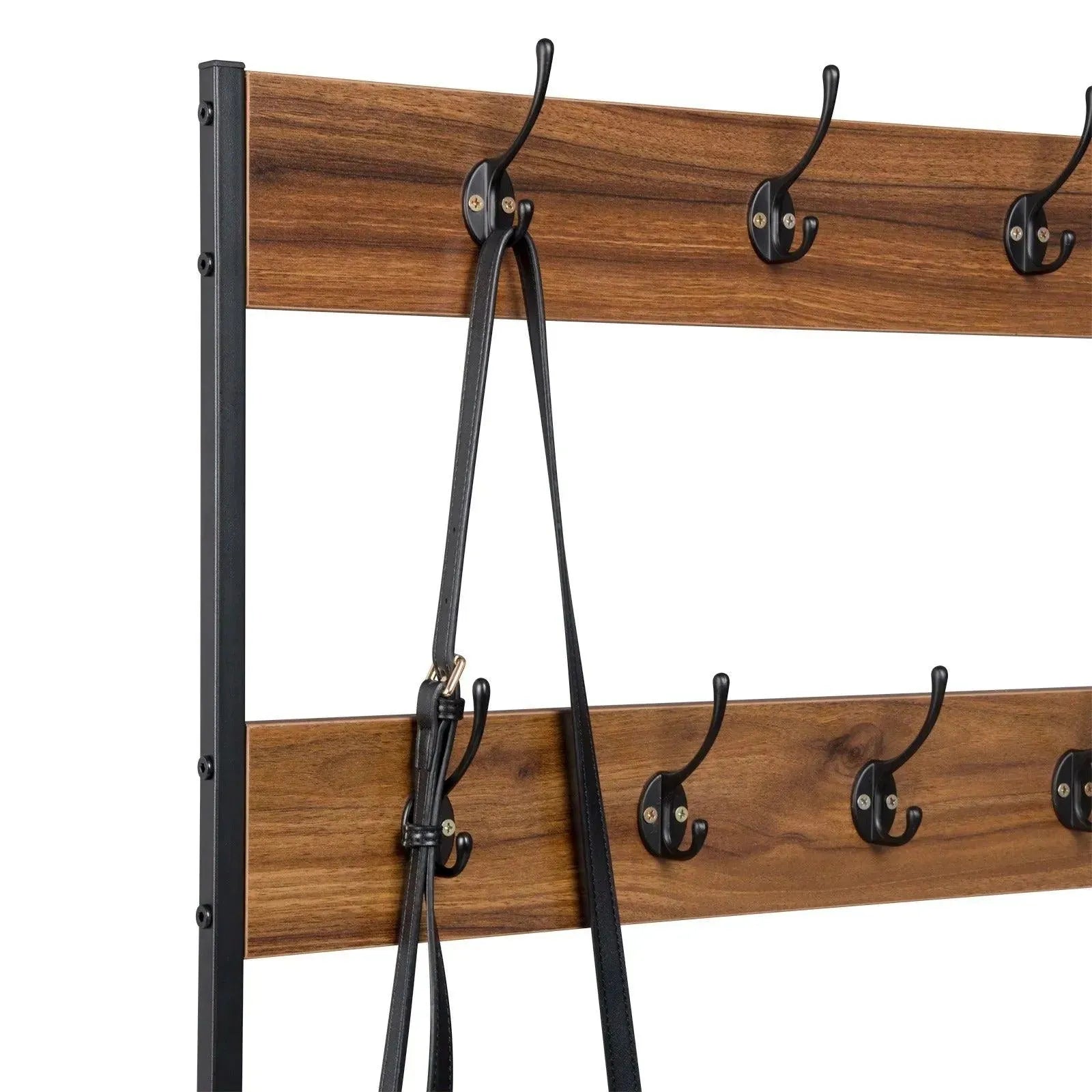 Feronza® Kledingstandaard met 7 Haken en Hangrek - Kledingrek, Schoenenrek en Organizer voor Thuis en Slaapkamer - Feronza
