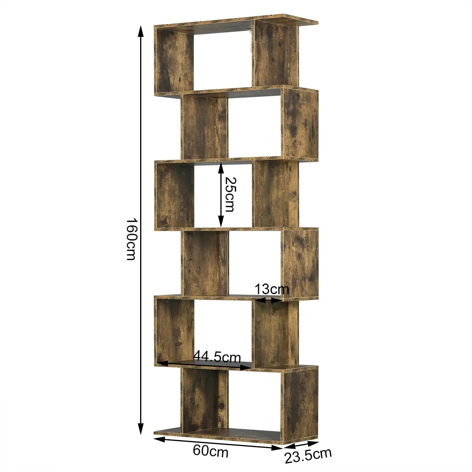 Feronza® Moderne Boekenkast – 6 Opslagcubes, Vrijstaand, Hoog, voor Woonkamer, Slaapkamer en Kantoor - Feronza