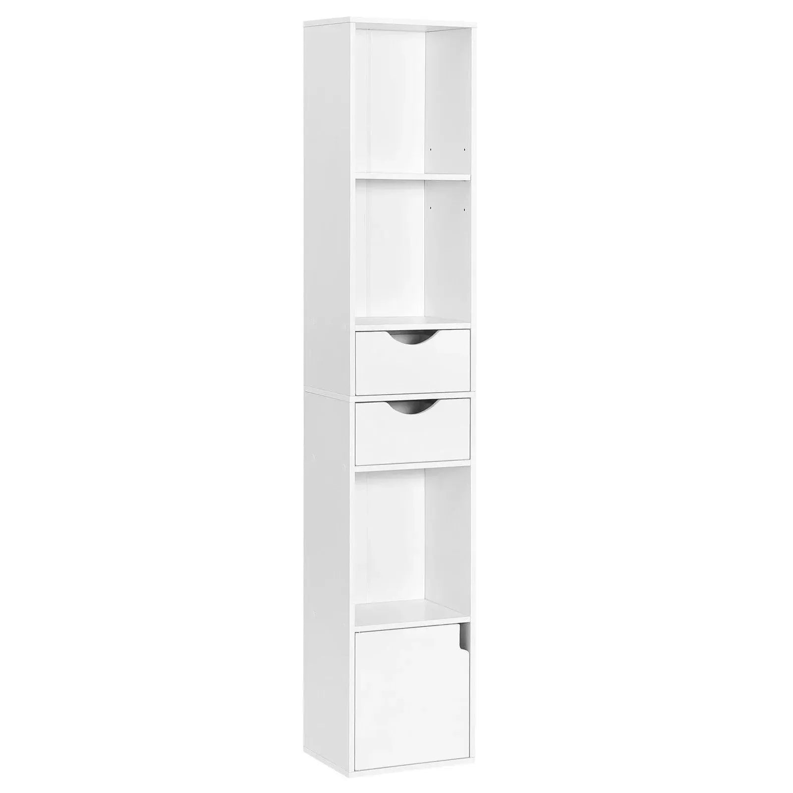 Feronza® Staande Boekenkast met Laden en Deur | 30x158x24 cm Opbergkast voor Woonkamer & Kantoor Decor - Feronza