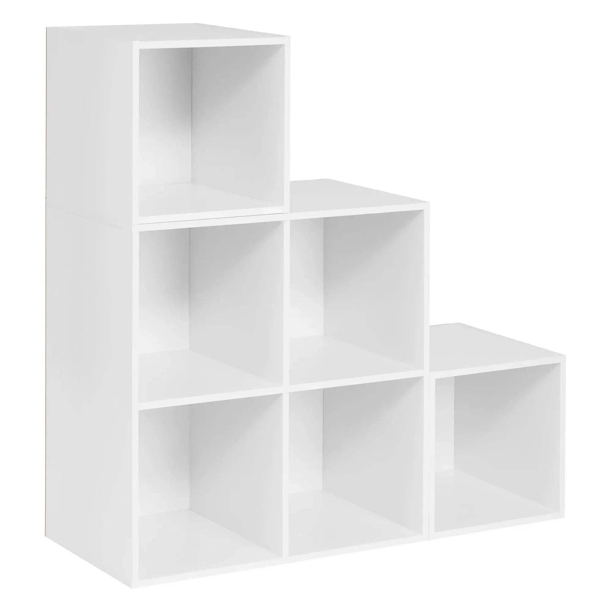 Feronza® Witte Boekenkast met 6 Vakken | Staande Display Kubusplank voor Woonkamer, Slaapkamer & Hal - Feronza