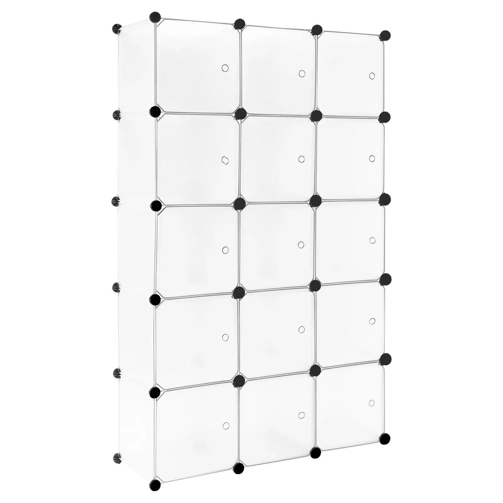 Feronza® Witte Schoenenkast – 15 Cubes DIY Rek – Wandkast, Schoenenrek en Kamerscherm voor Woonkamer, Slaapkamer en Gang - Feronza