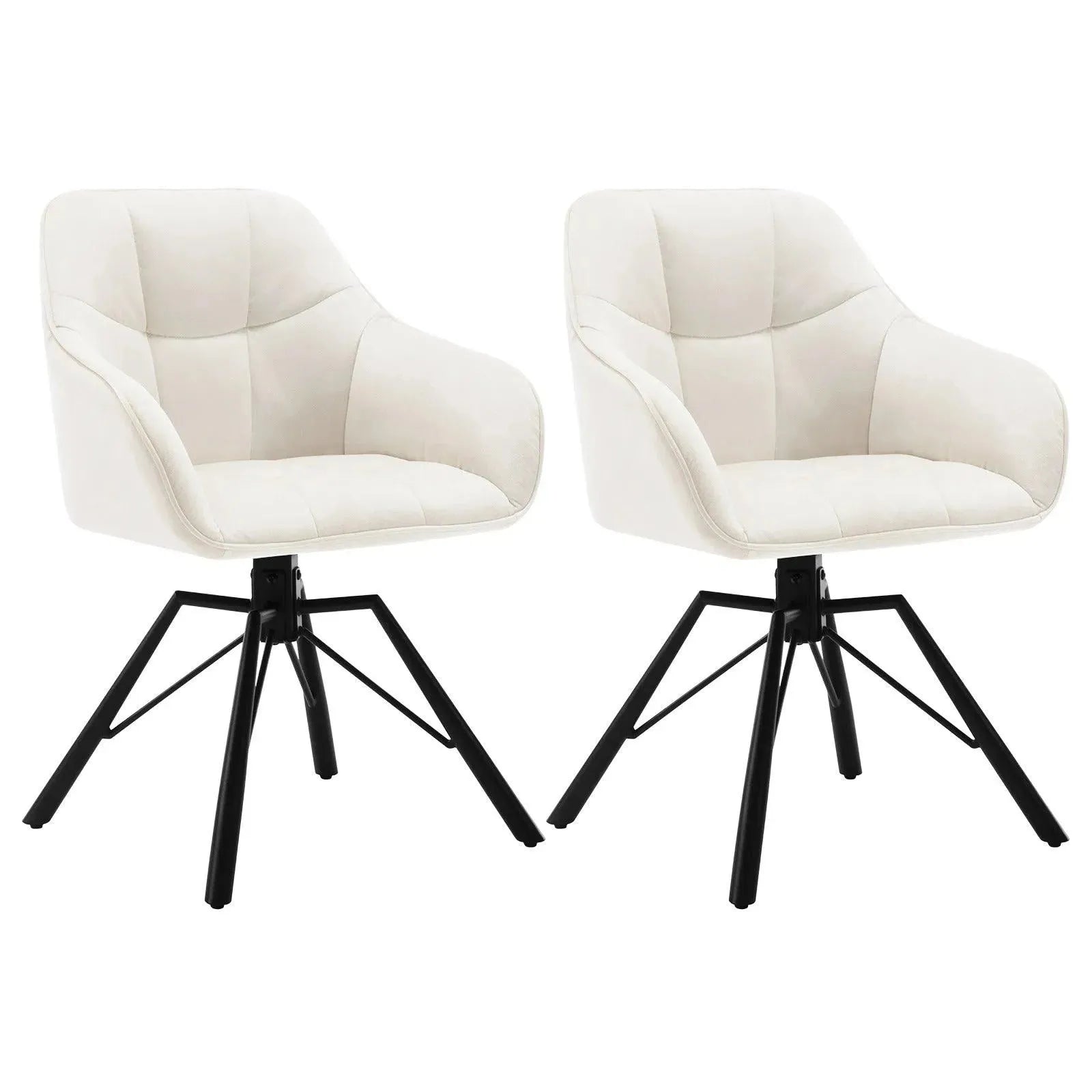 Feronza™ 2-Delige Set Draai-Eetstoelen met Armleuningen en Rugleuning - Feronza