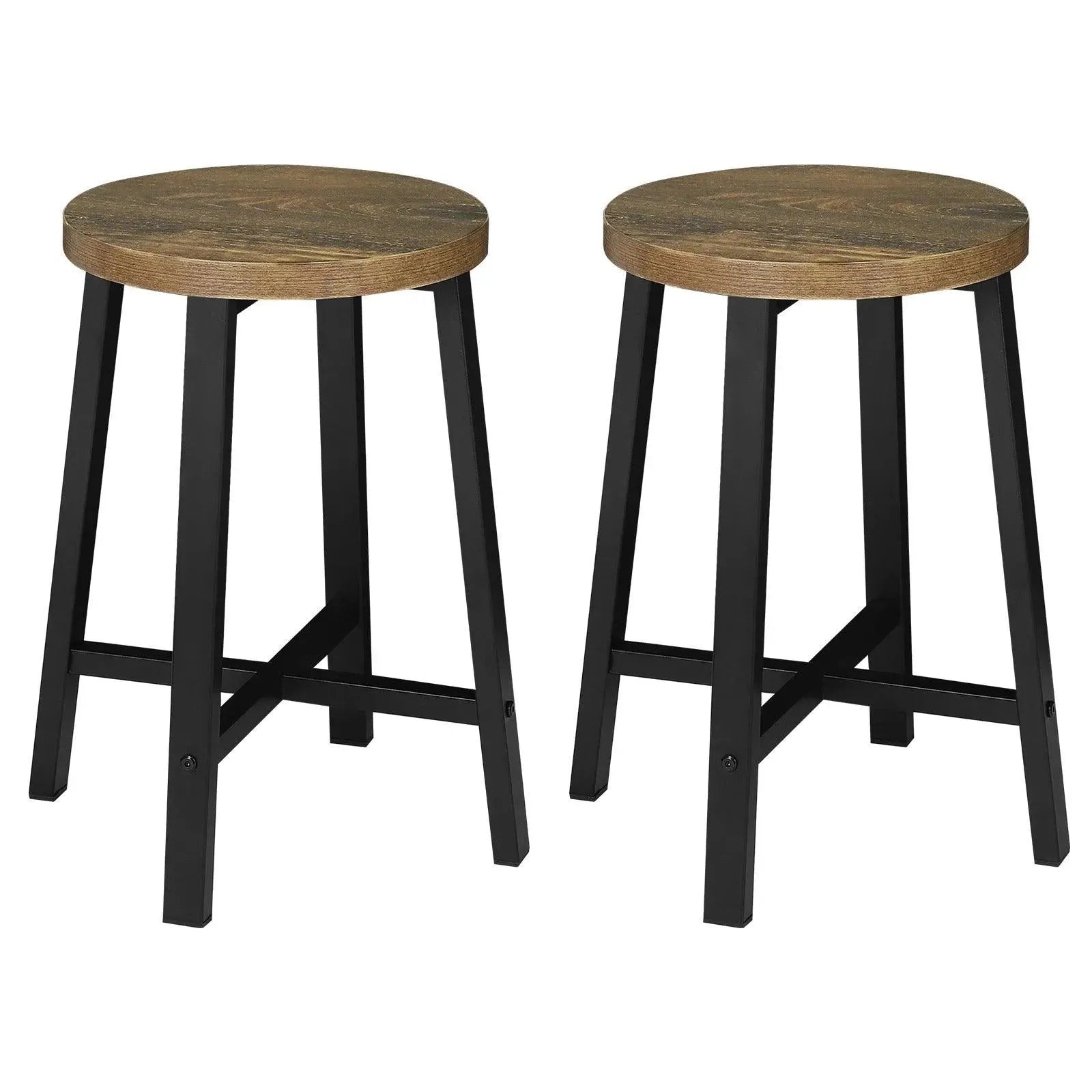 Feronza™ 2PCS/SET Eetkamerstoelen – Industrieel Stijl Keukenkruk met Metalen Poten voor Eetkamer, Woonkamer, Restaurant, Café en Pub - Feronza