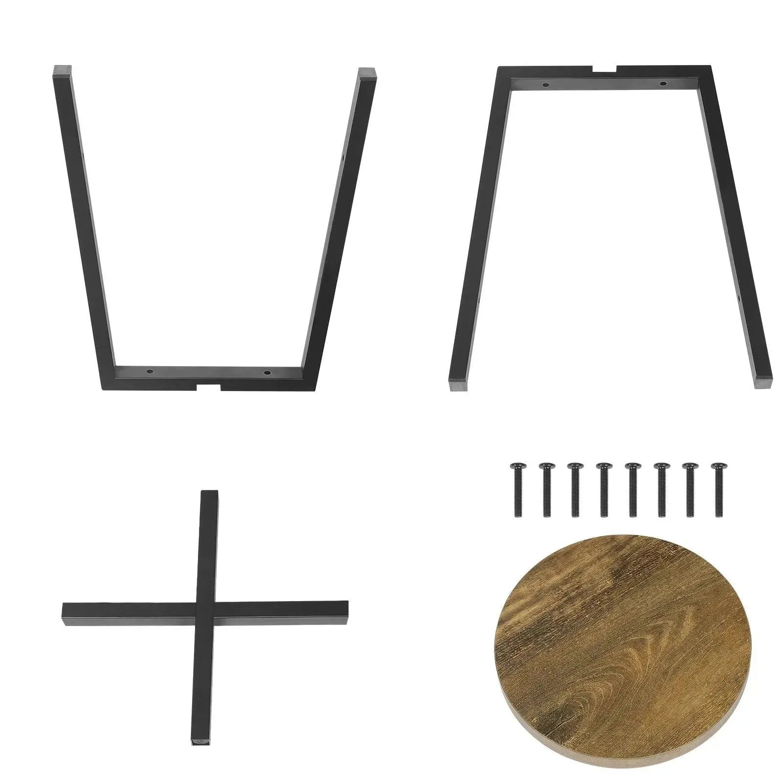 Feronza™ 2PCS/SET Eetkamerstoelen – Industrieel Stijl Keukenkruk met Metalen Poten voor Eetkamer, Woonkamer, Restaurant, Café en Pub - Feronza