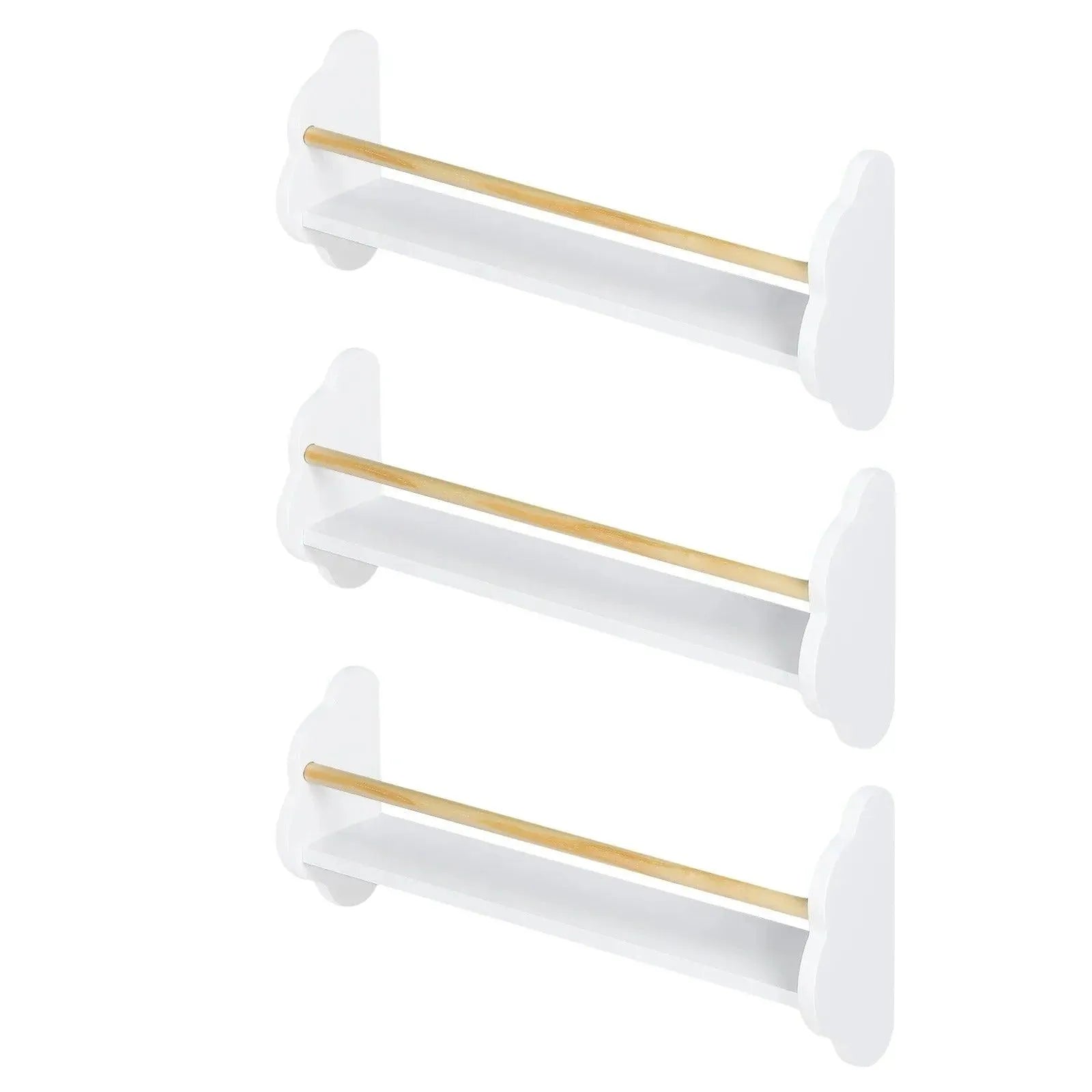 Feronza™ 3-Delige Set Witte Kinderboekenkasten Wandplanken - Feronza