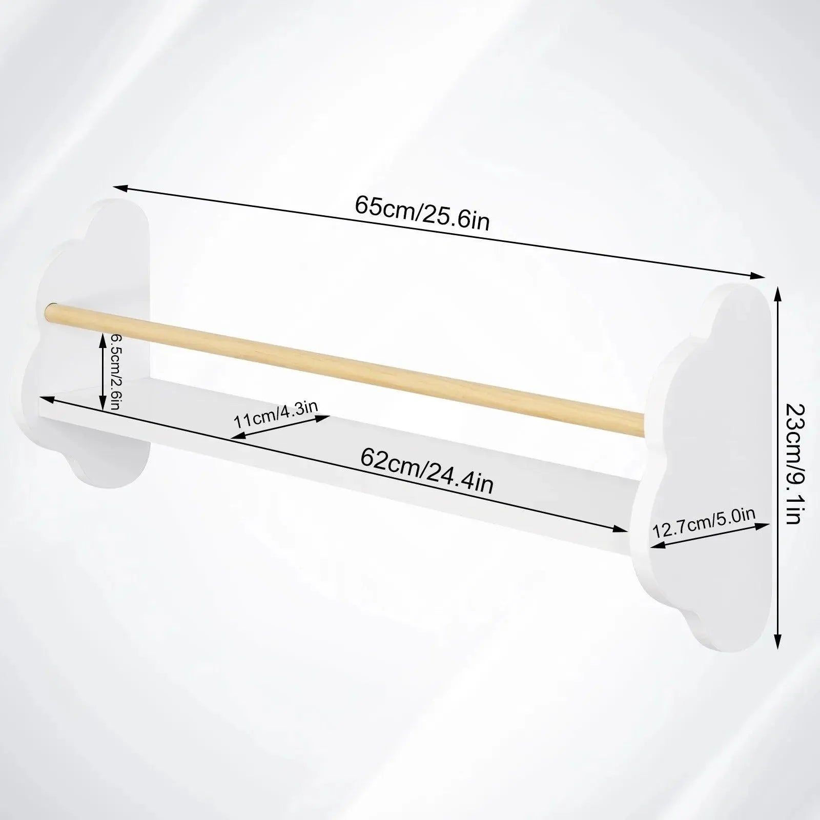Feronza™ 3-Delige Set Witte Kinderboekenkasten Wandplanken - Feronza