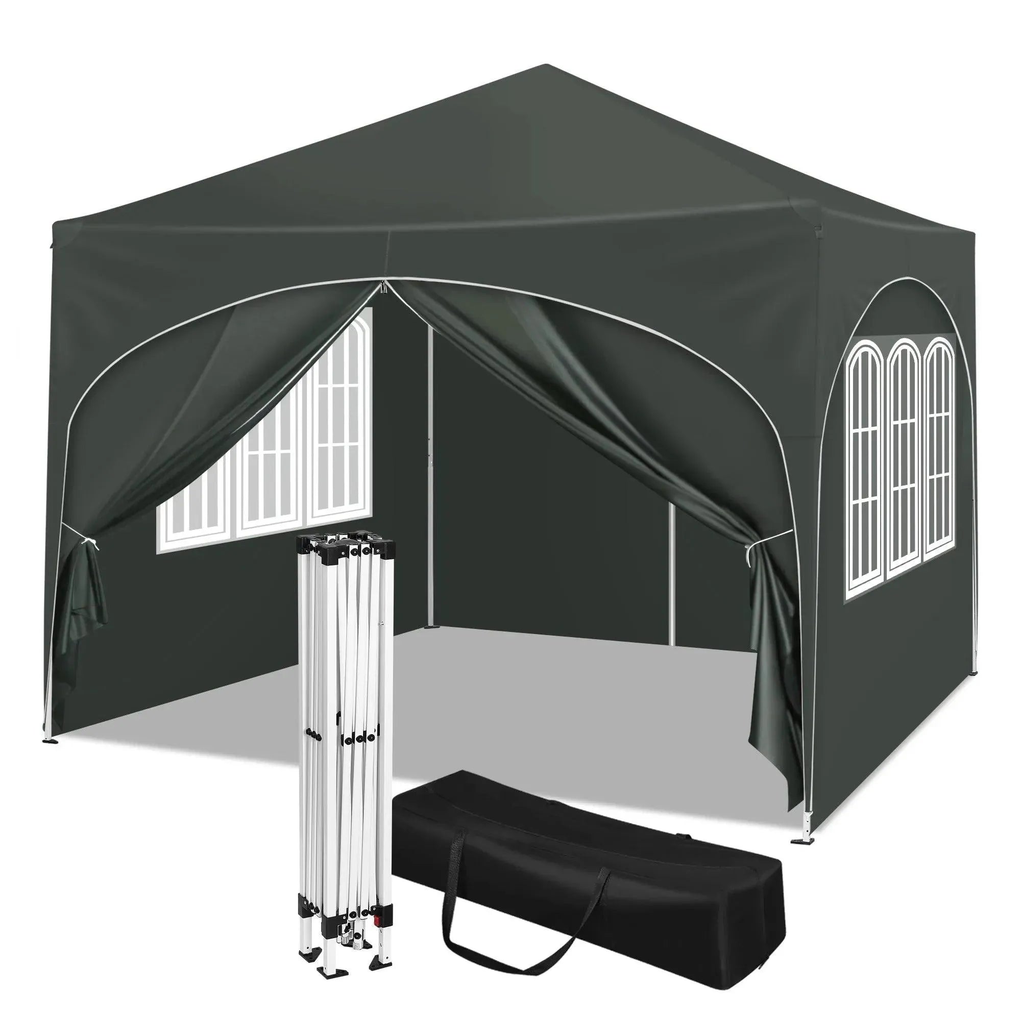 Feronza™ 3x3m Opvouwbare Gazebo met 4 Zijkanten - Waterdicht, UV-Bestendig en Hoogte Verstelbaar - Feronza