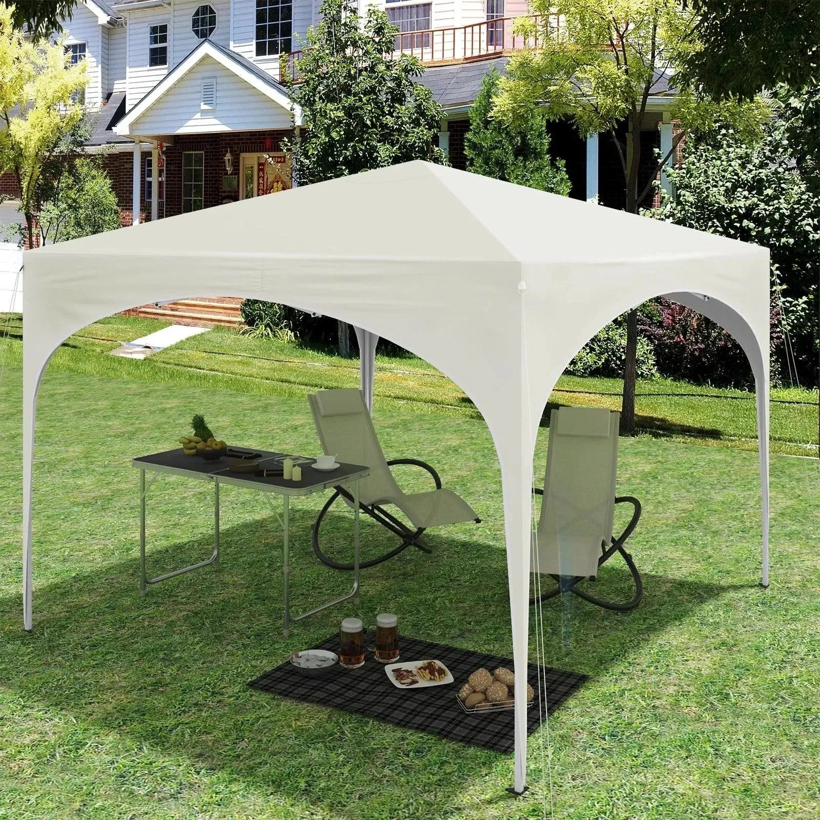 Feronza™ 3x3M Partytent - Waterdichte Pop-Up Tuinpaviljoen met Halfrond Dak - Feronza