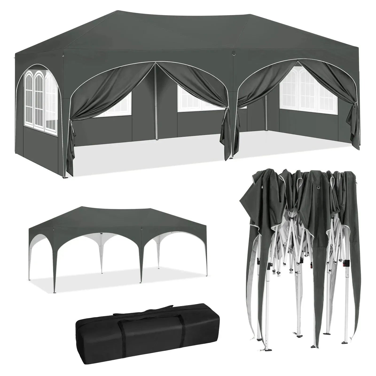 Feronza™ 3x6m Opvouwbare Paviljoen - Partytent met 6 Zijkanten en UV-Bescherming - Feronza