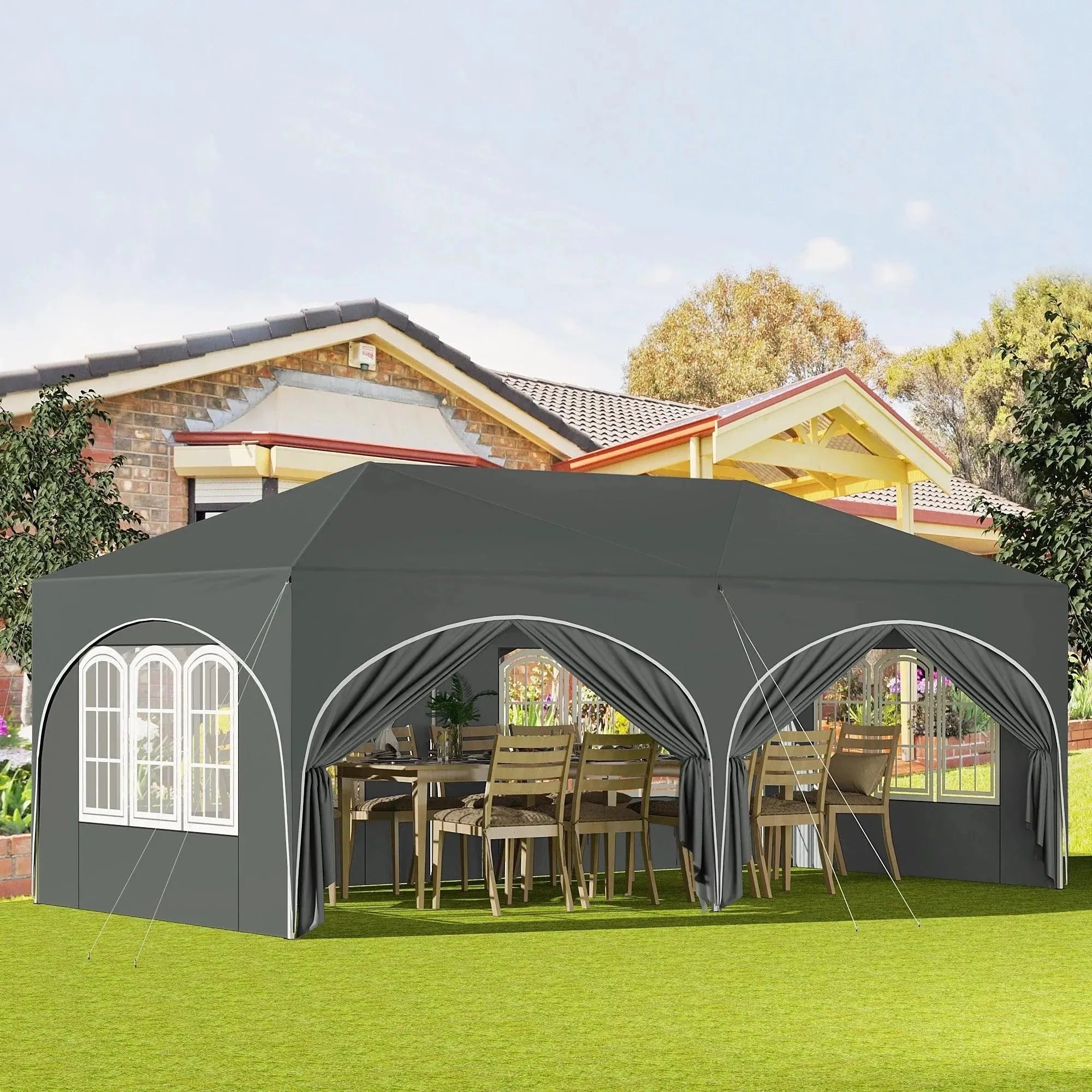 Feronza™ 3x6m Opvouwbare Paviljoen - Partytent met 6 Zijkanten en UV-Bescherming - Feronza