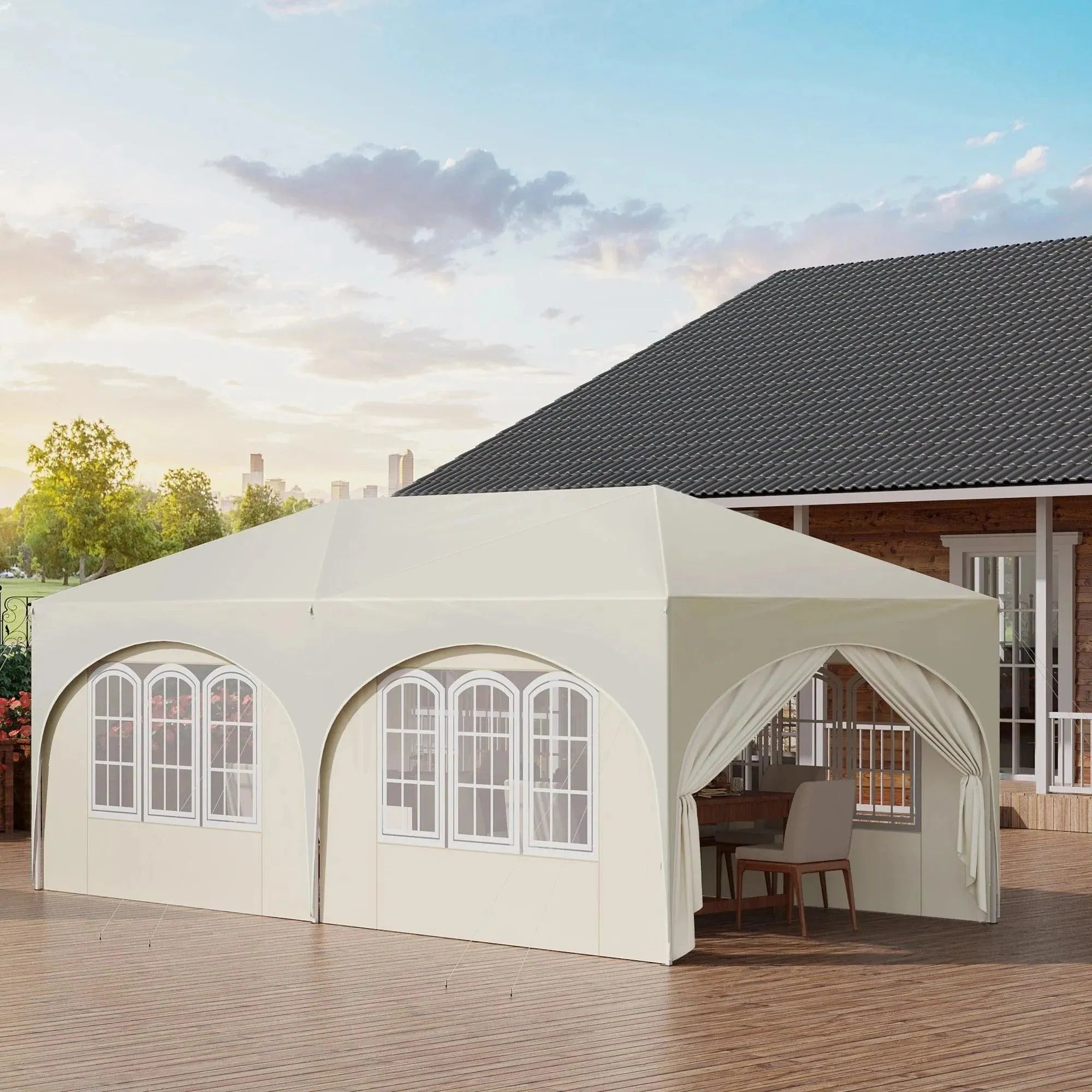 Feronza™ 3x6m Opvouwbare Paviljoen - Partytent met 6 Zijkanten en UV-Bescherming - Feronza