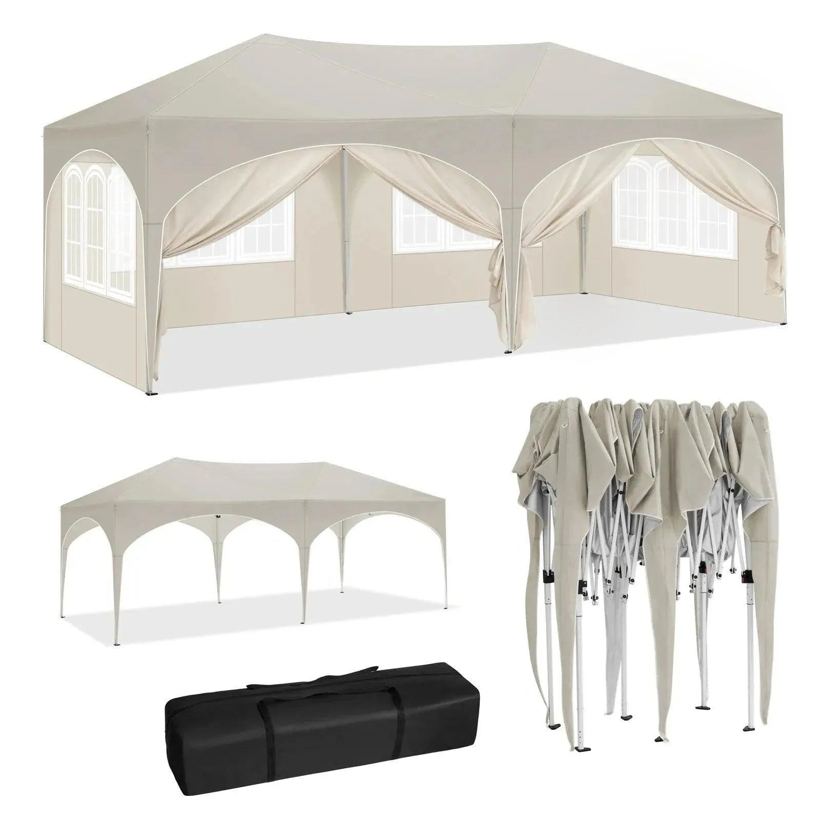 Feronza™ 3x6m Opvouwbare Paviljoen - Partytent met 6 Zijkanten en UV-Bescherming - Feronza