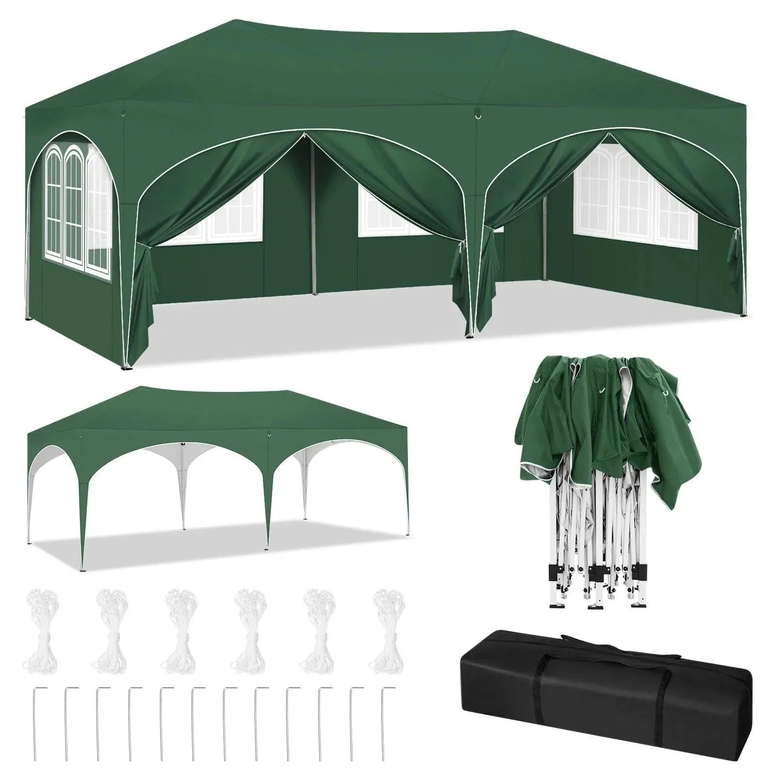 Feronza™ 3x6m Opvouwbare Paviljoen - Partytent met 6 Zijkanten en UV-Bescherming - Feronza