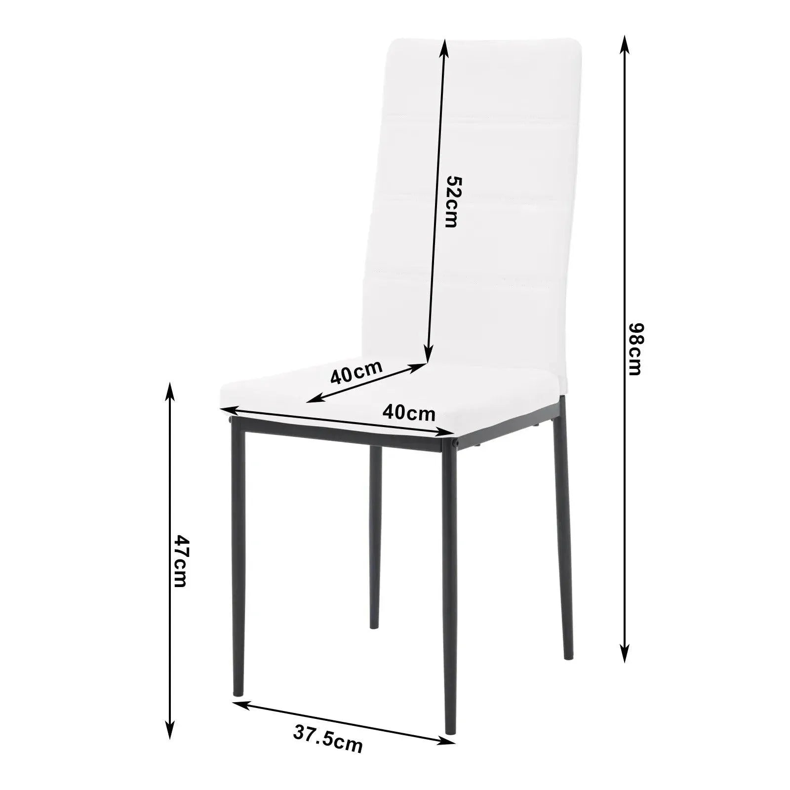 Feronza™ 4PCS/SET Moderne Eetkamerstoelen met Hoge Rugleuning – Velvet Dressingsstoelen met Gevoerde Zitting en Metalen Poten voor de Woonkamer - Feronza