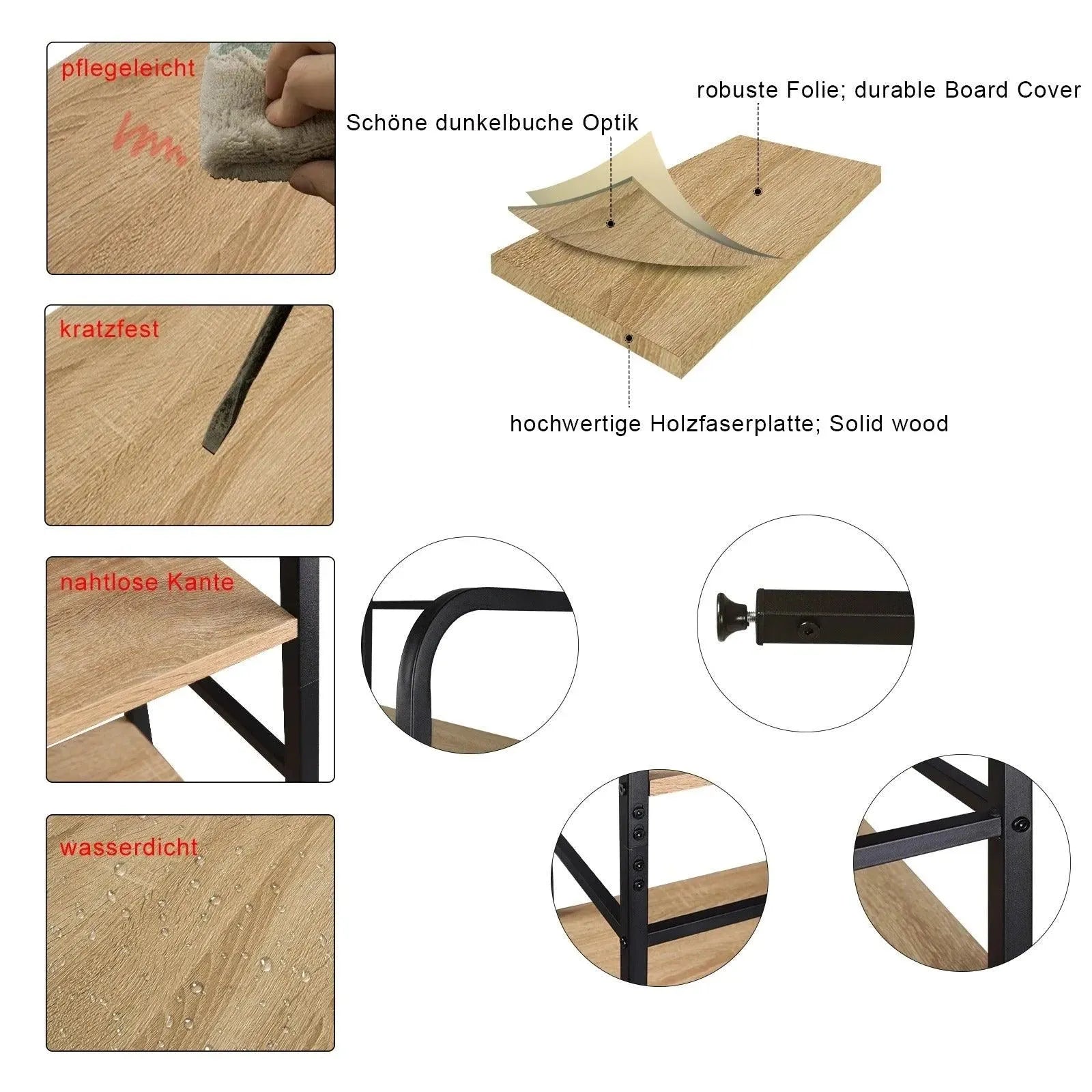 Feronza™ 6-Laags Ladder Keukenrek – Opslagplanken voor Badkamer en Keuken 50 x 30 x 176 cm - Feronza