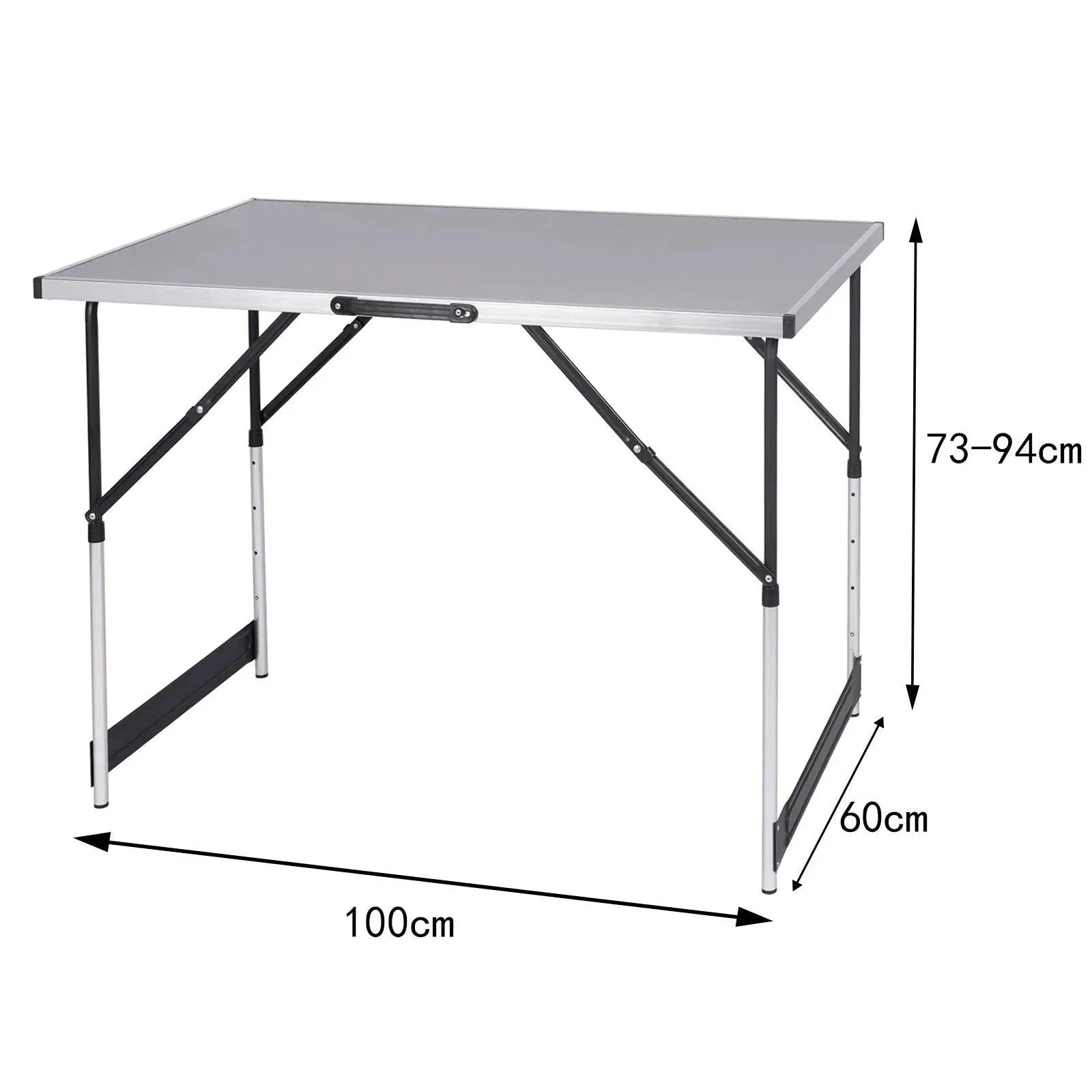 Feronza™ Aluminium Stalen Opvouwbare Campingtafel – Verstelbare Buiten- en Eettafel voor Picknicks en Barbecues - Feronza