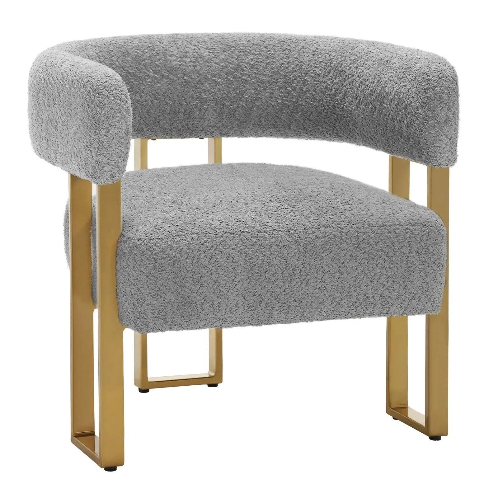 Feronza™ Armchair – Chenille Stoffen Lounge Stoel met Brede Rugleuning voor Woonkamer en Slaapkamer - Feronza