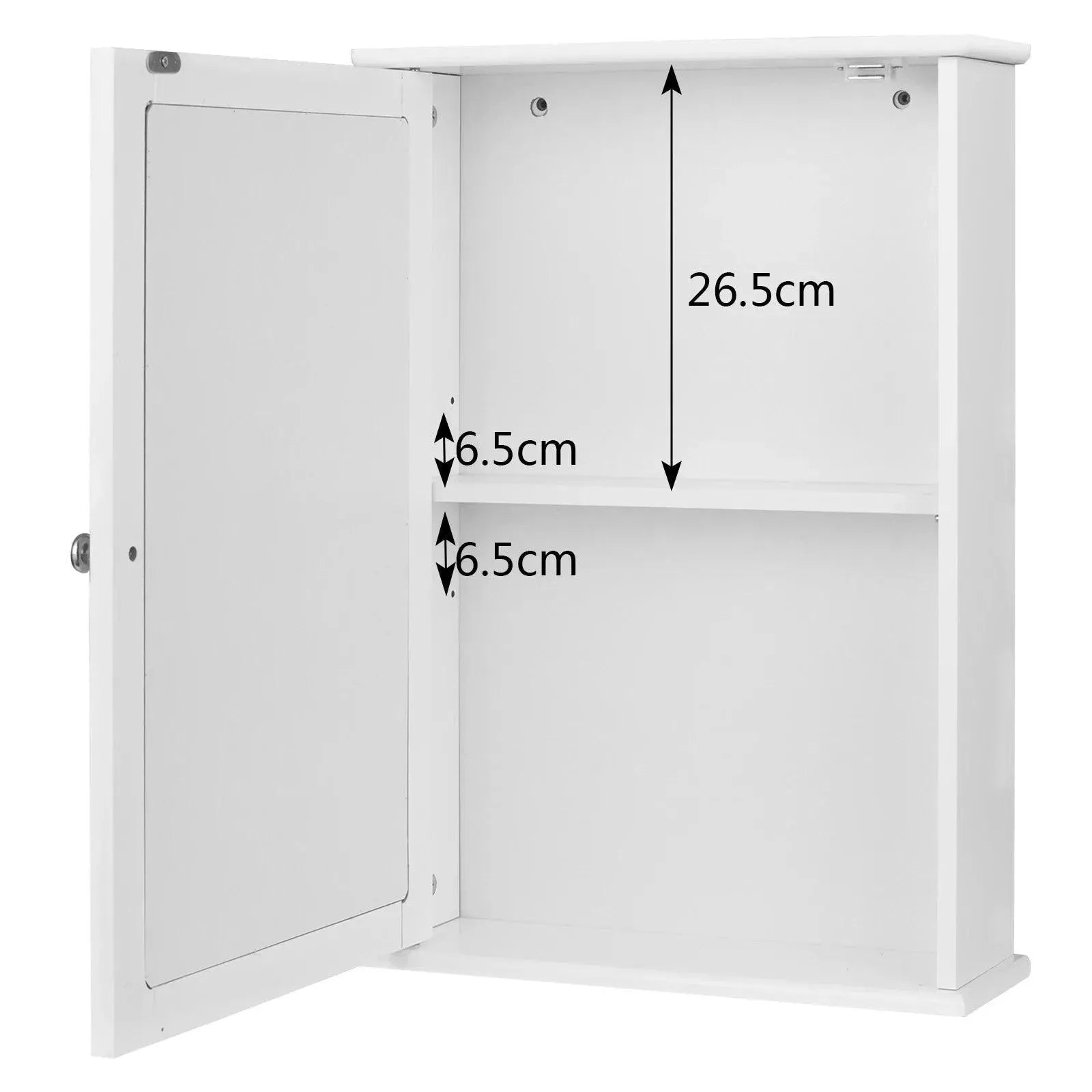 Feronza™ Badkamerkast met Spiegel en Schap - Wandkast met Opslag voor Badkamer en Toilet - Feronza