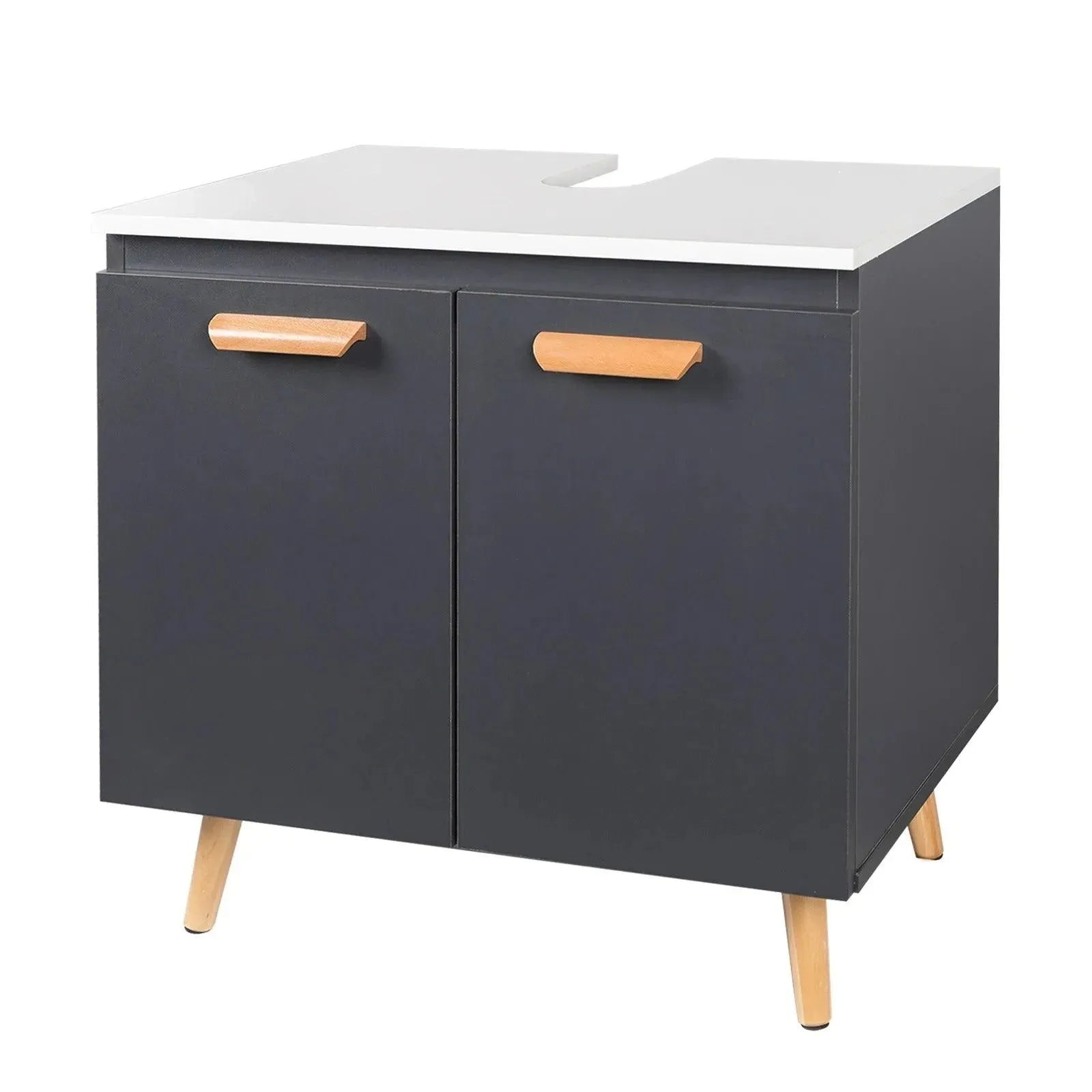 Feronza™ Badkamerkast op Voeten - Onderkast 60 x 40 x 60,5 cm in Wit - Feronza