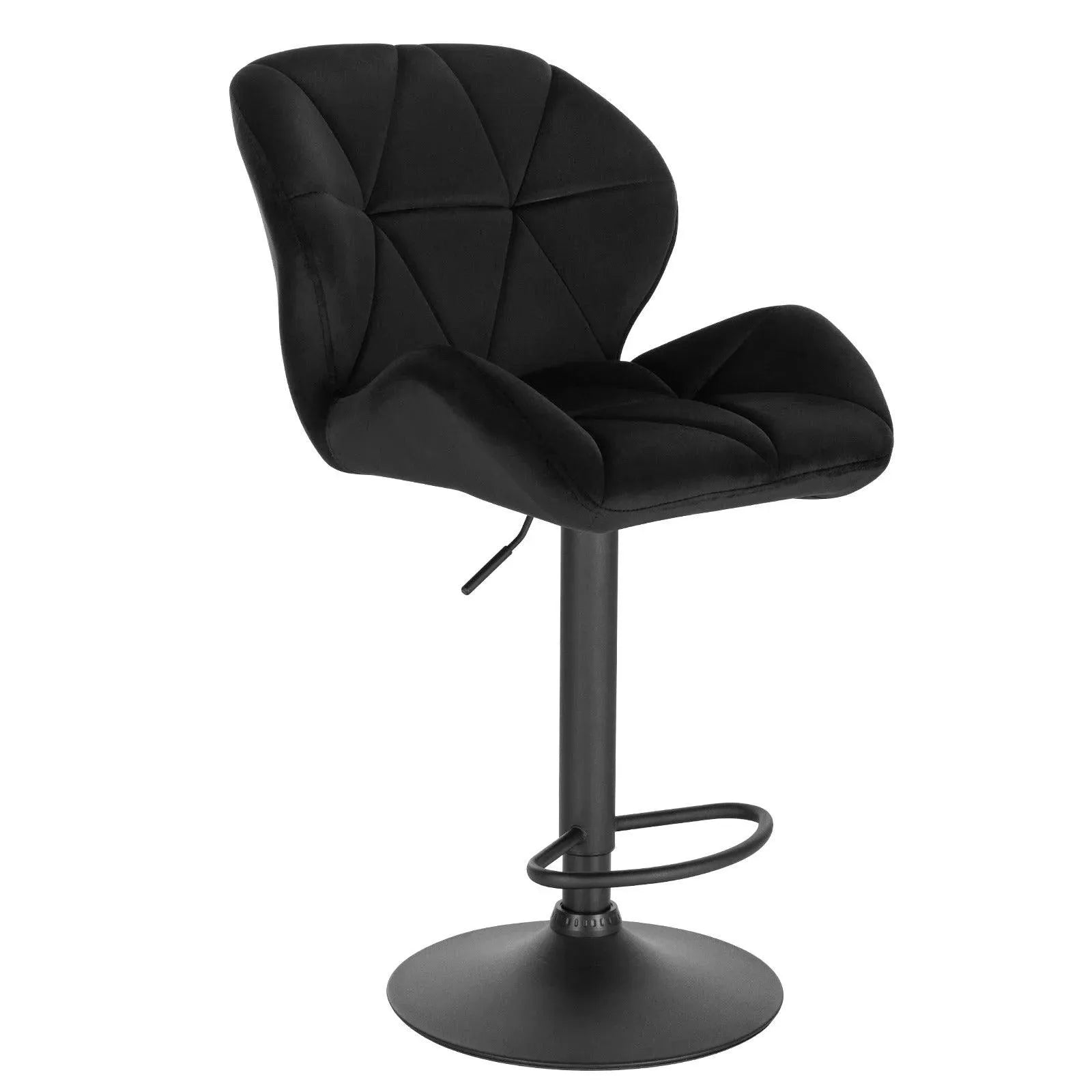 Feronza™ Barkruk met Verstelbare Hoogte en 360° Draaifunctie - Stalen Voetsteun voor Keuken en Eetkamer - Feronza