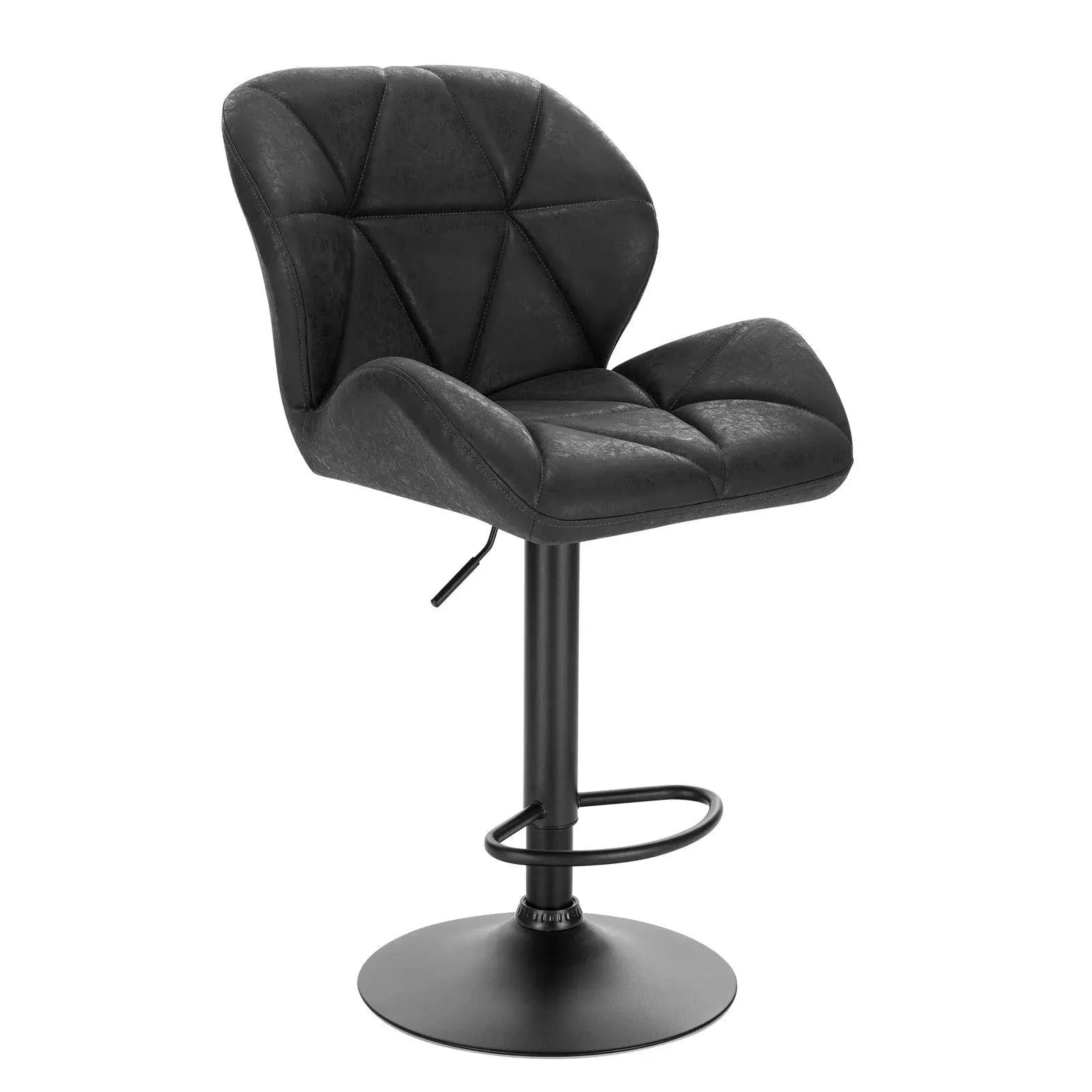 Feronza™ Barkruk met Verstelbare Hoogte en 360° Draaifunctie - Stalen Voetsteun voor Keuken en Eetkamer - Feronza