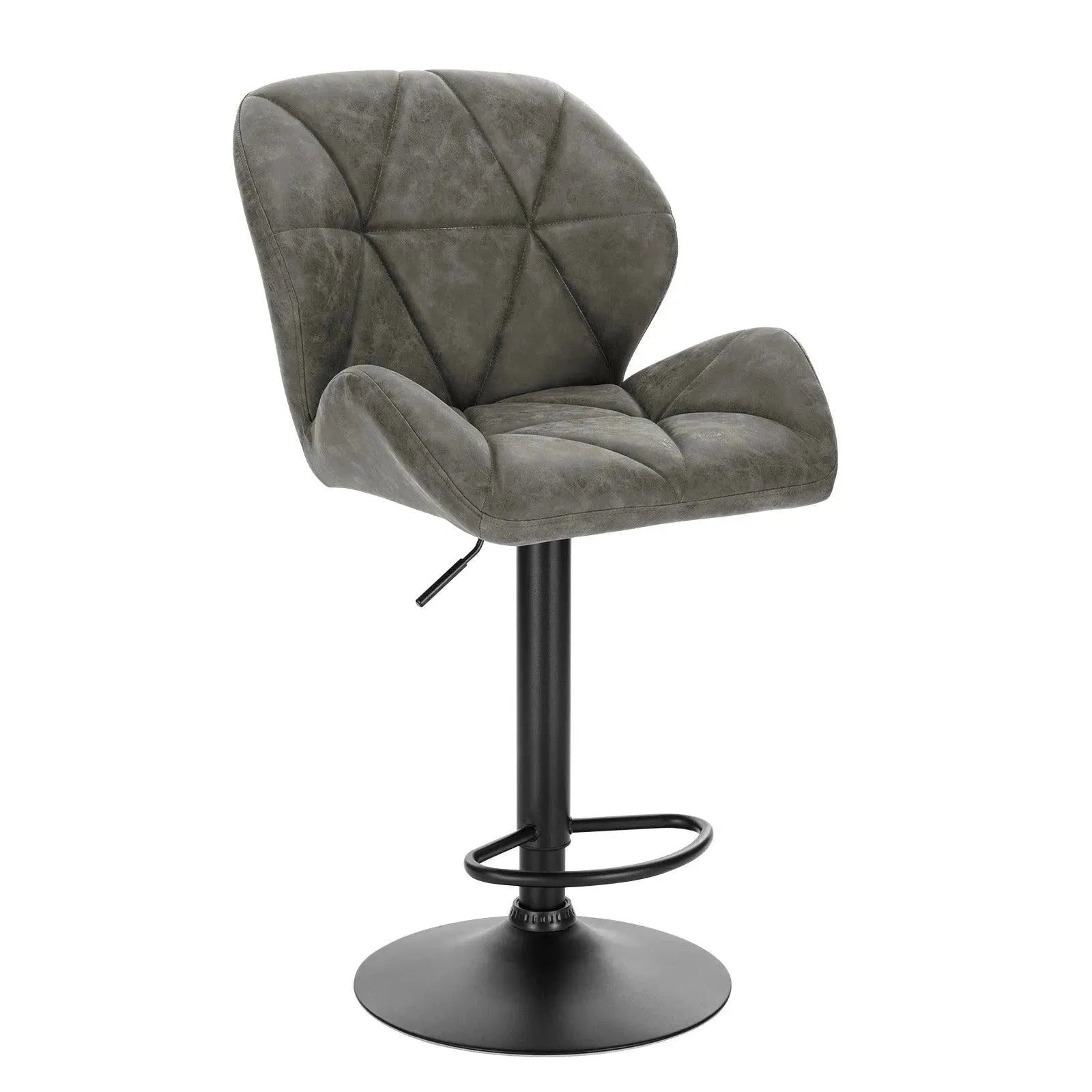 Feronza™ Barkruk met Verstelbare Hoogte en 360° Draaifunctie - Stalen Voetsteun voor Keuken en Eetkamer - Feronza