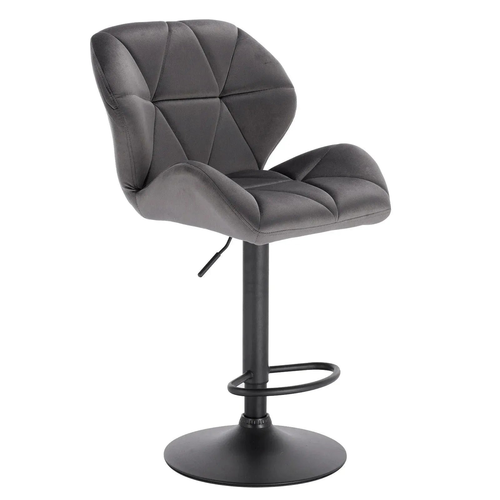 Feronza™ Barkruk met Verstelbare Hoogte en 360° Draaifunctie - Stalen Voetsteun voor Keuken en Eetkamer - Feronza