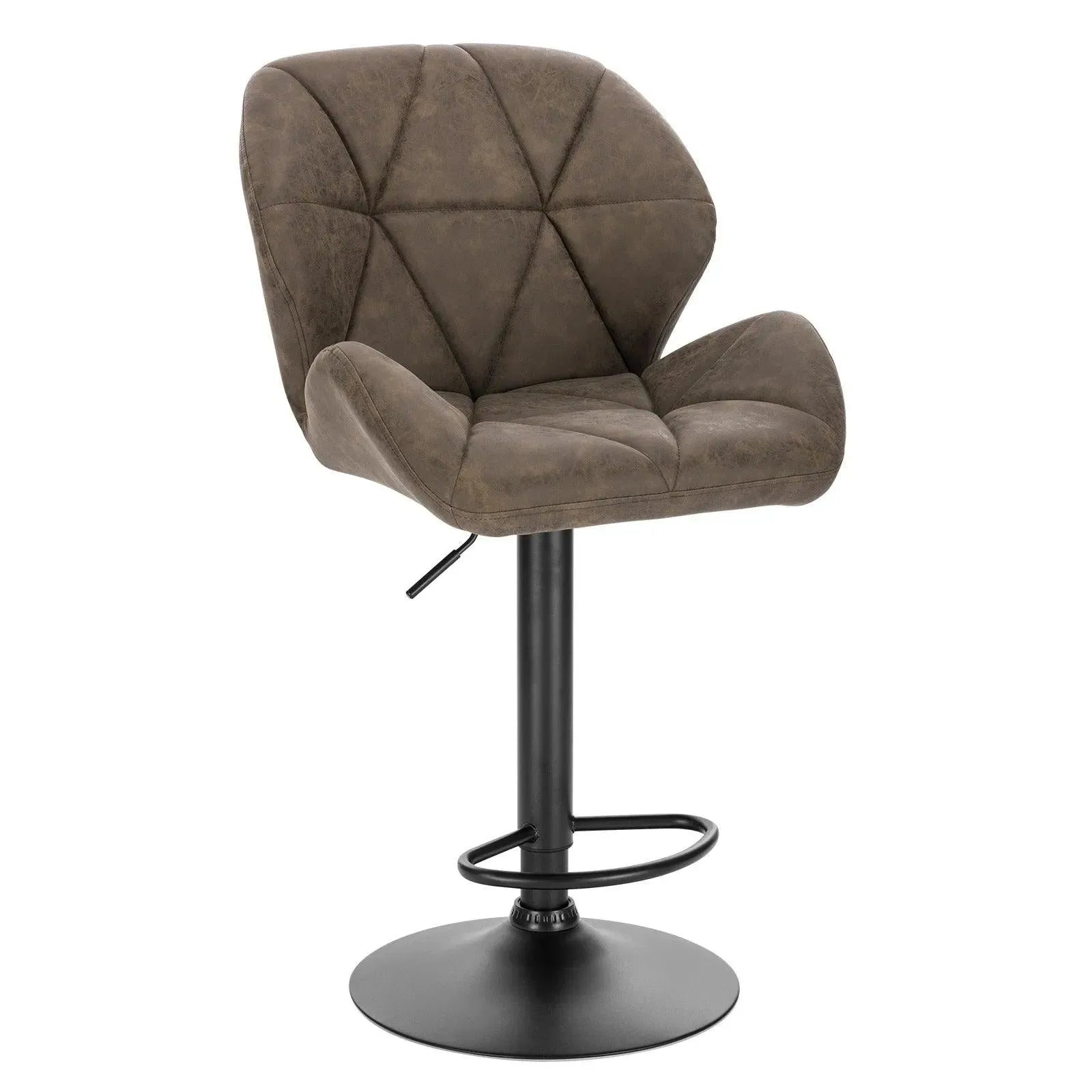 Feronza™ Barkruk met Verstelbare Hoogte en 360° Draaifunctie - Stalen Voetsteun voor Keuken en Eetkamer - Feronza