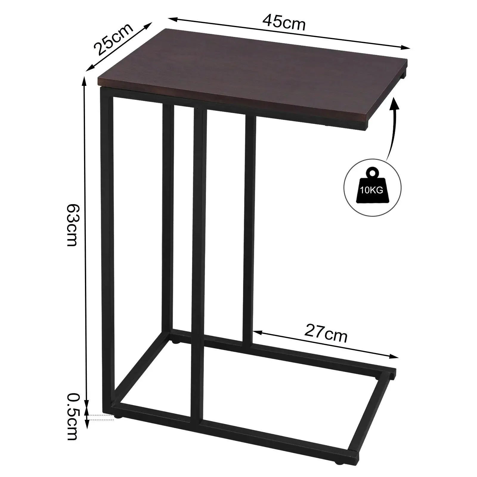Feronza™ Bijzettafel - Multifunctionele Tafel met Metaal Frame voor Woonkamer en Laptopgebruik - Feronza