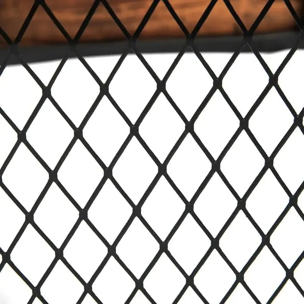 Feronza™ C-Vormige Bijzettafel op Wielen met Grid Opberplank - Industrieel Koffietafel en Laptoptafel - Feronza