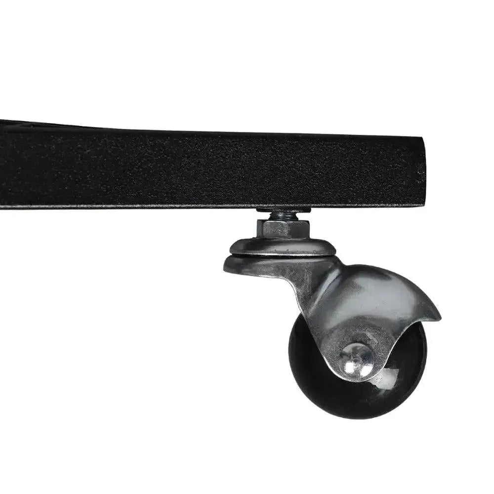 Feronza™ C-Vormige Bijzettafel op Wielen met Grid Opberplank - Industrieel Koffietafel en Laptoptafel - Feronza