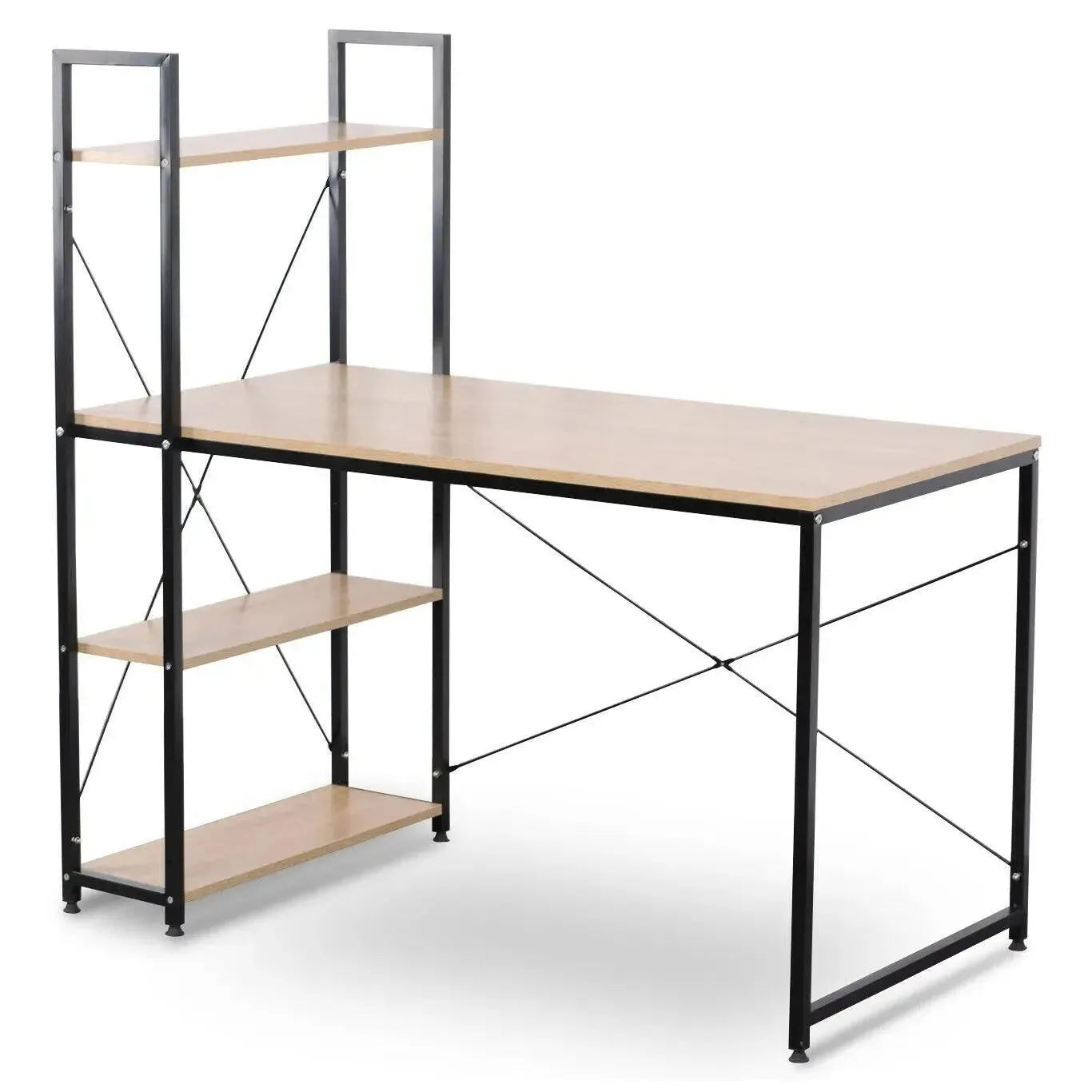 Feronza™ Computer Bureau met 4 Opbergplanken - Eet- en Gamingtafel voor Thuis - Feronza