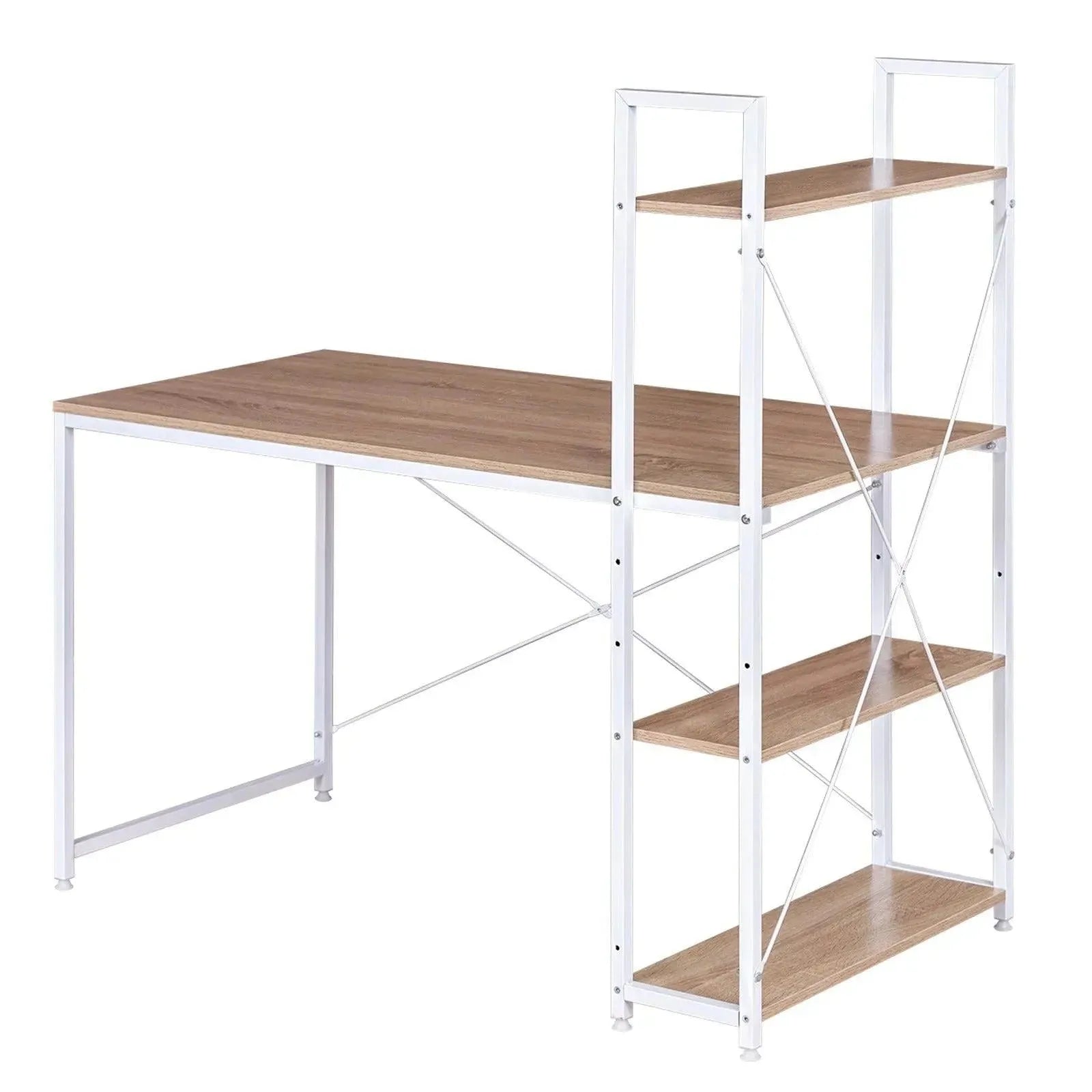 Feronza™ Computer Bureau met 4 Opbergplanken - Eet- en Gamingtafel voor Thuis - Feronza