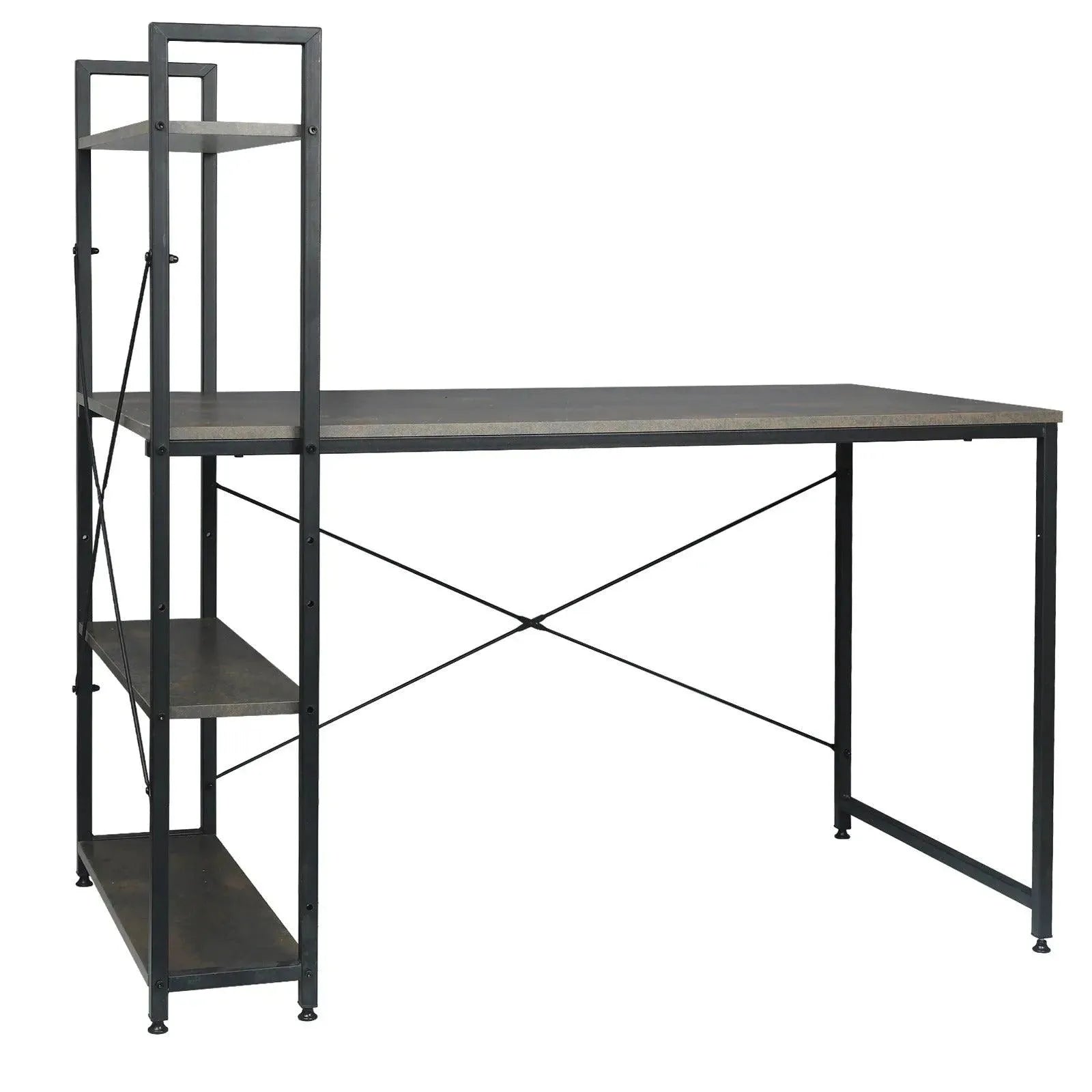 Feronza™ Computer Bureau met 4 Opbergplanken - Eet- en Gamingtafel voor Thuis - Feronza