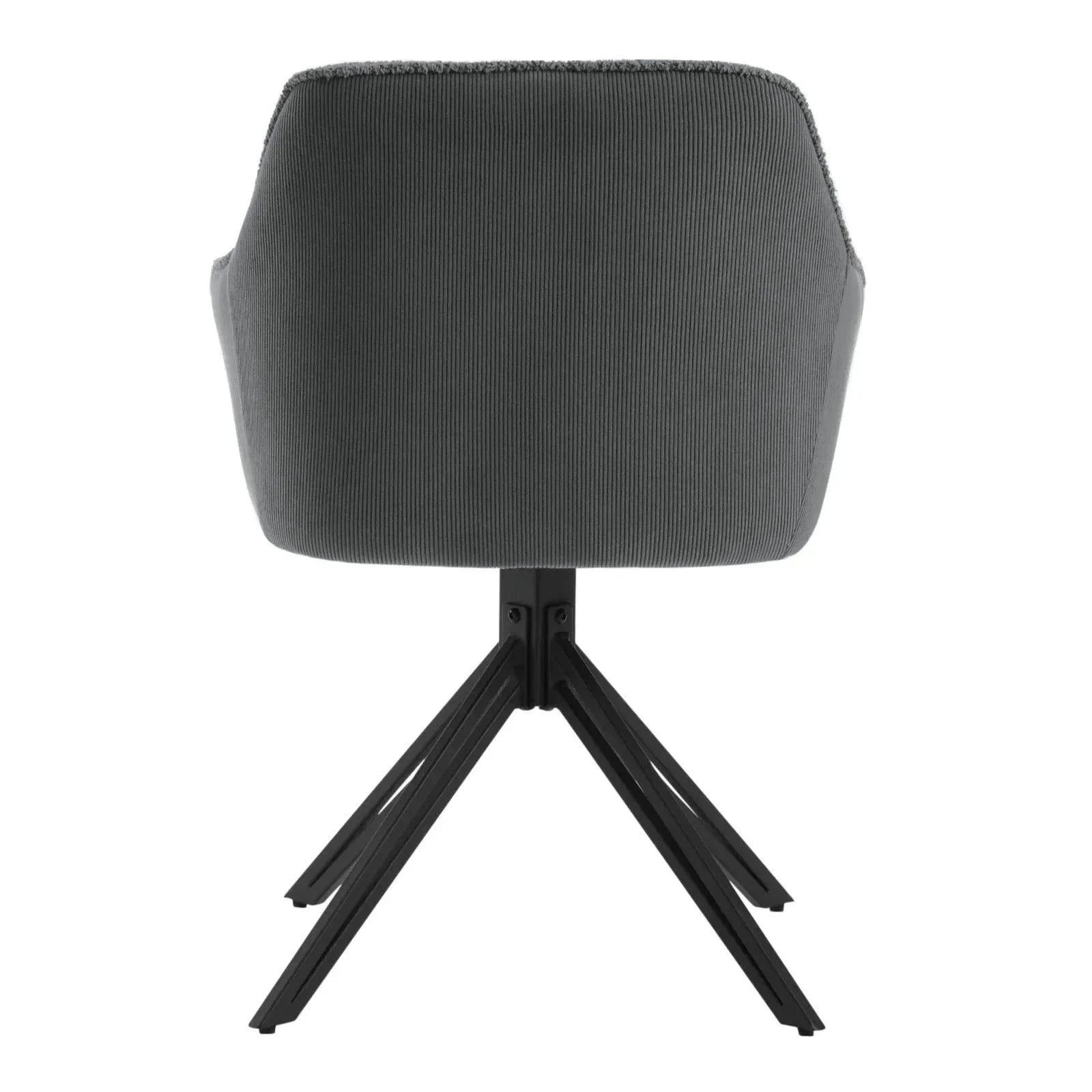 Feronza™ Corduroy Zwenkbare Eetstoelen – Ergonomisch Bekleed met Armleuning, 2 Stuks - Feronza