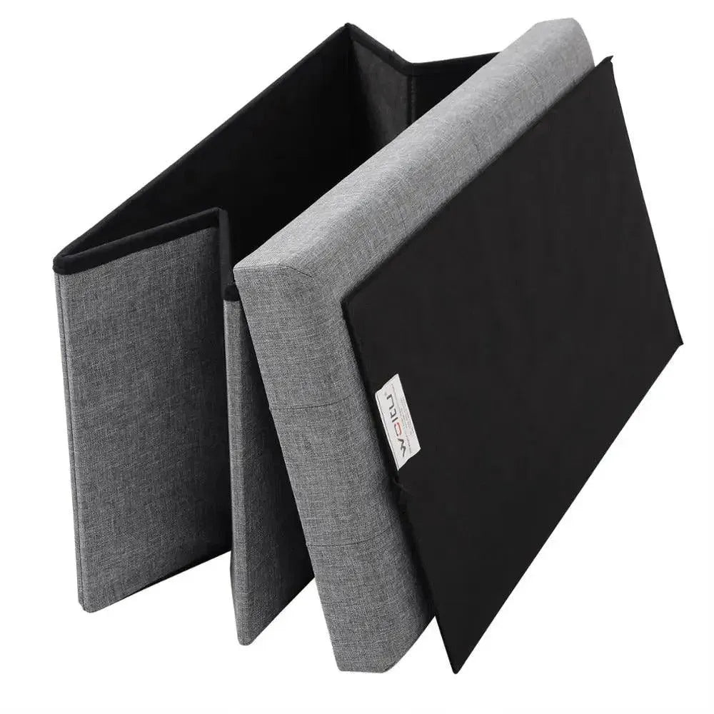 Feronza™ Functionele Opberg Voetenbank Ottoman Bank Vouwbare Opbergdoos Kleurrijke Opbergbox Beklede Zitting Verwijderbare Deksel - Feronza