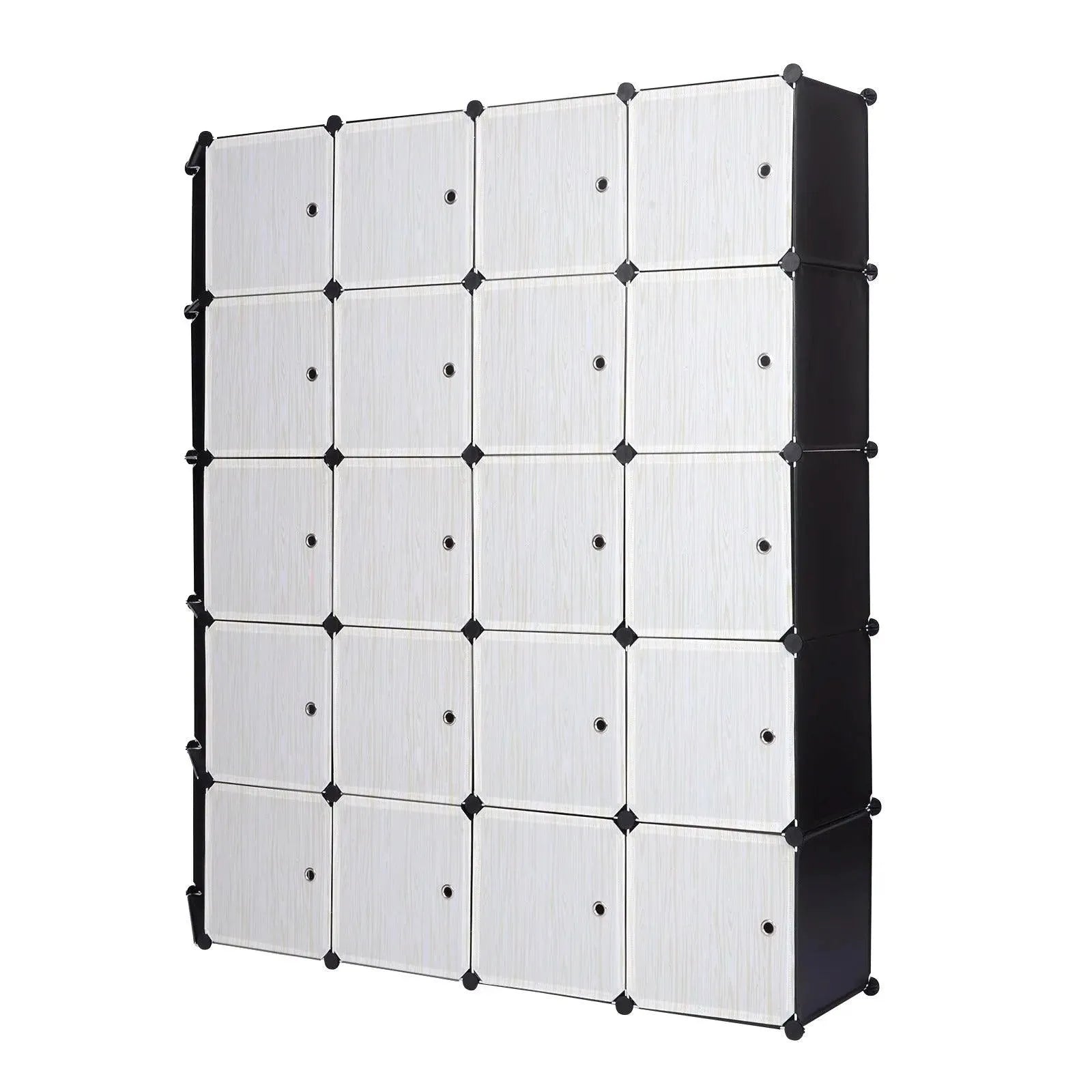 Feronza™ Grote DIY Kledingkast met 4 Kledinghangstangen en 13 Opbergvakken - Feronza