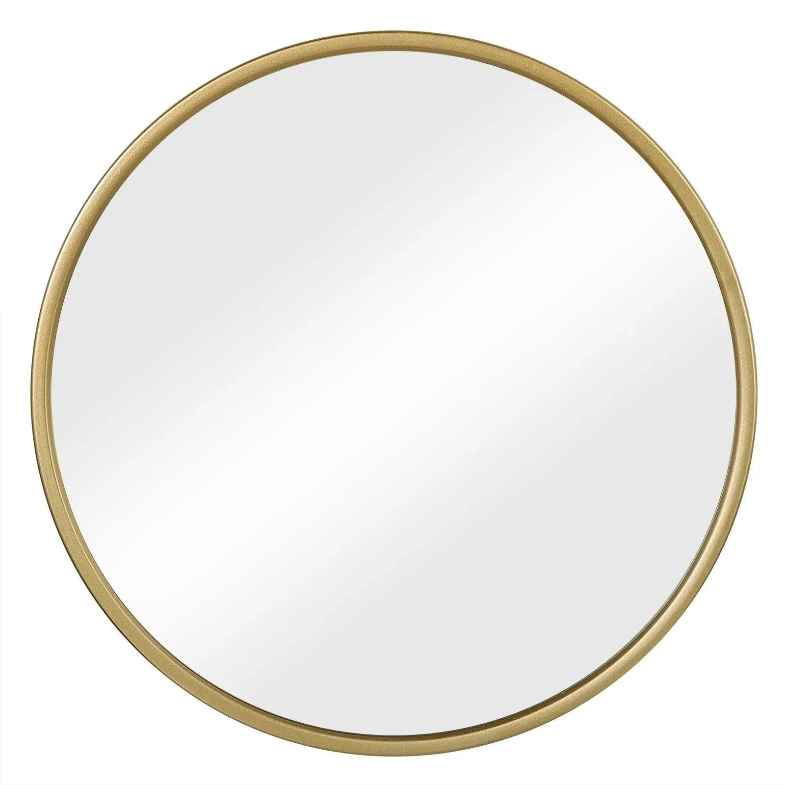 Feronza™ Hangende Makeup Spiegel - Moderne Ronde Spiegel met Gouden Metaal Frame voor Badkamer, Slaapkamer, Woonkamer en Gang Decoratie - Feronza