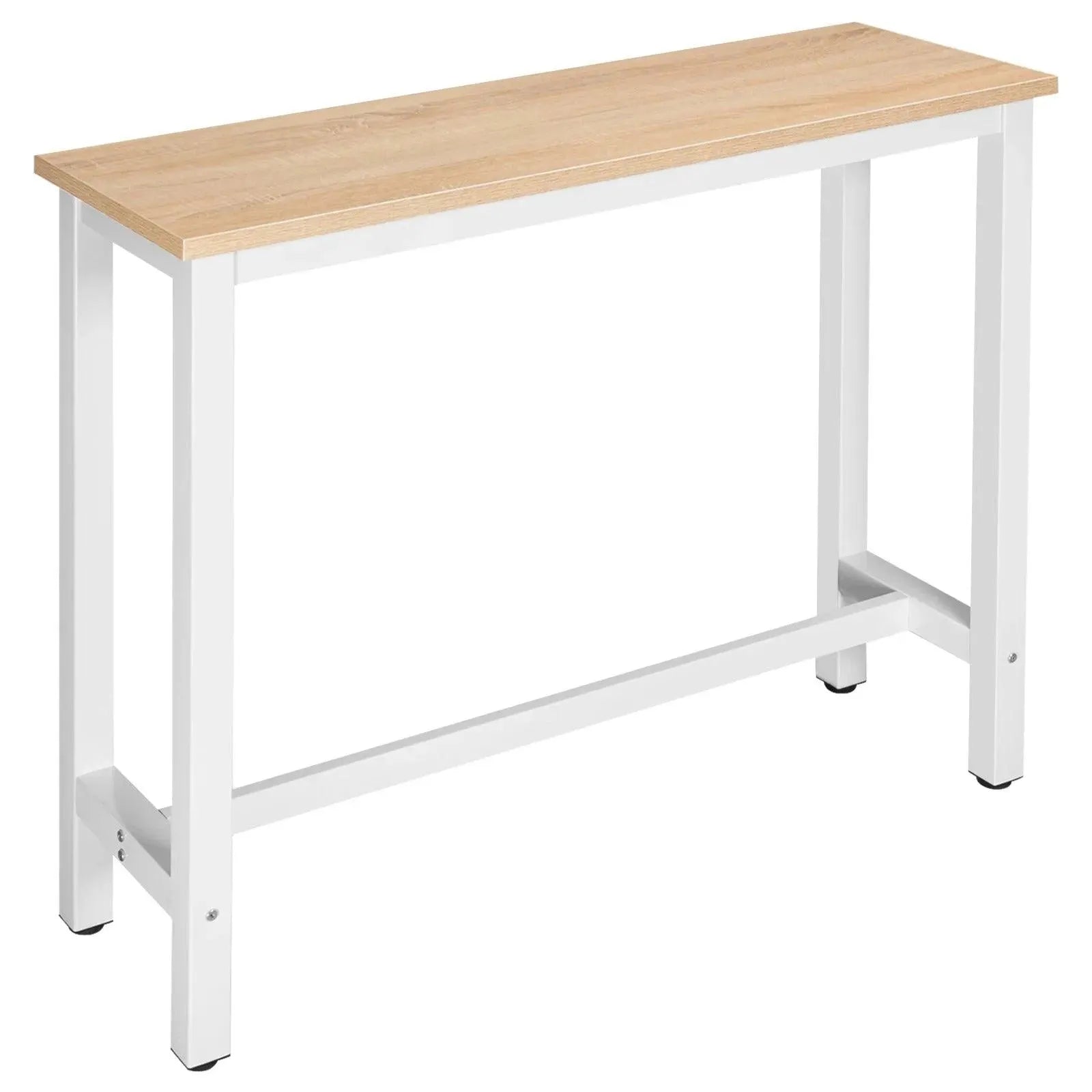 Feronza™ Keuken Bar Tafel 120x40x100cm met Voetsteun en Stalen Poten voor Eetkamer en Woonkamer - Feronza