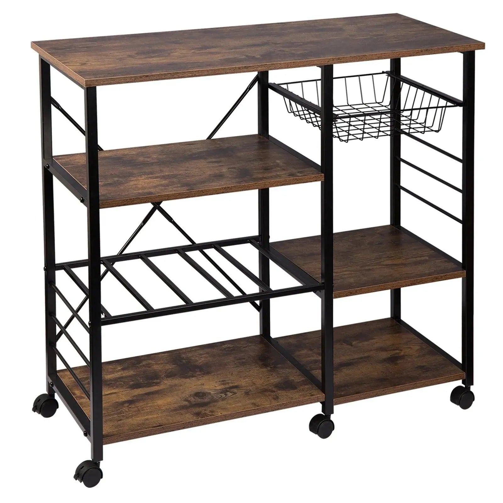 Feronza™ Keuken Trolley 90x40x83,5 cm – Verplaatsbare Opslagoplossing - Feronza