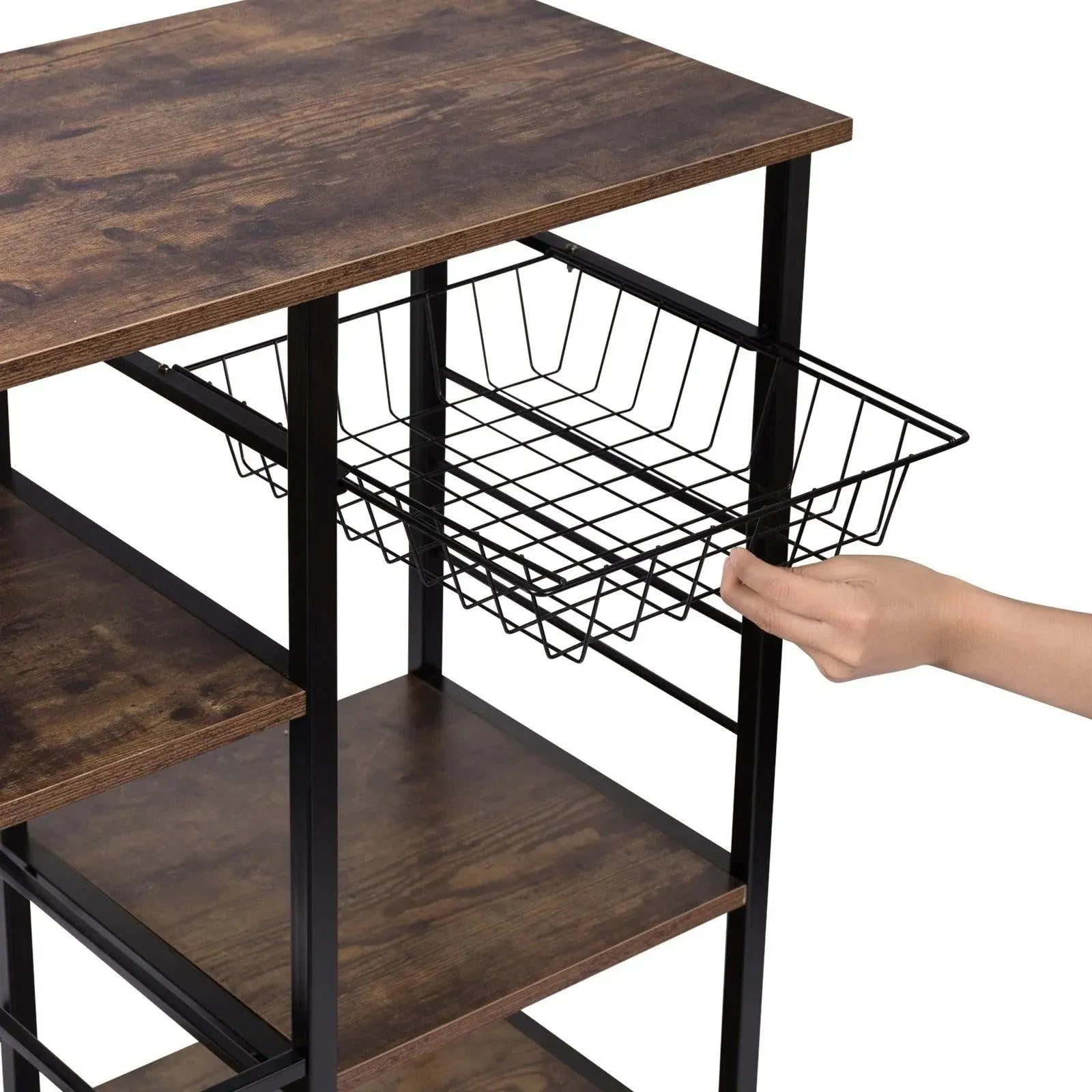 Feronza™ Keuken Trolley 90x40x83,5 cm – Verplaatsbare Opslagoplossing - Feronza