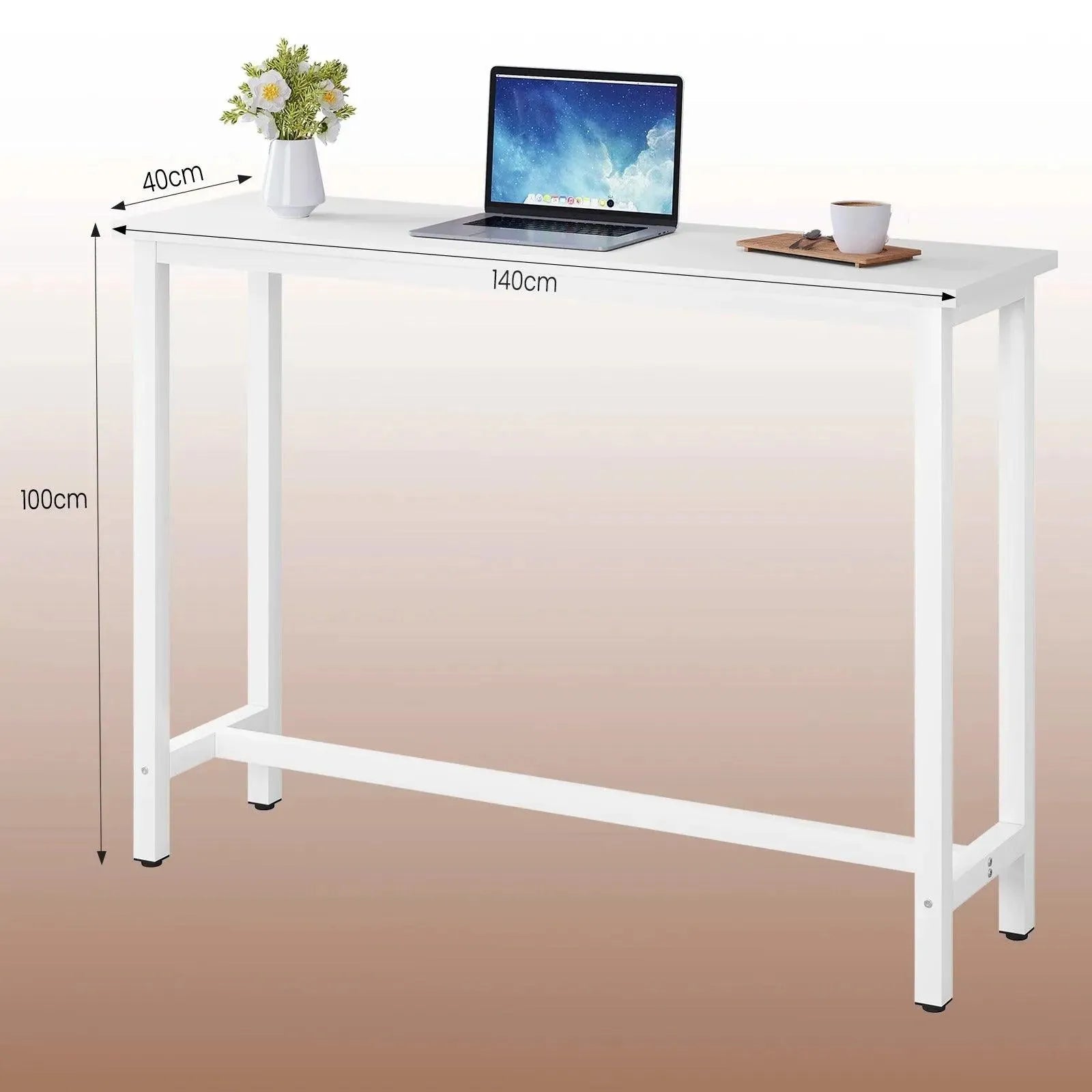 Feronza™ Keukenbar Tafel - Multifunctionele Eettafel met Metalen Frame - Feronza