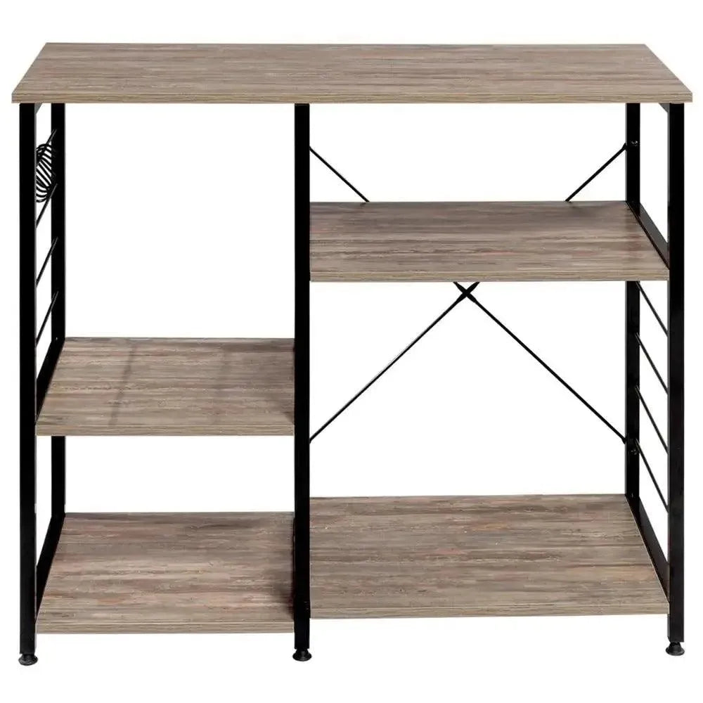 Feronza™ Keukenrek met 5 planken – Vrijstaande opbergeenheid van hout en staal - Feronza