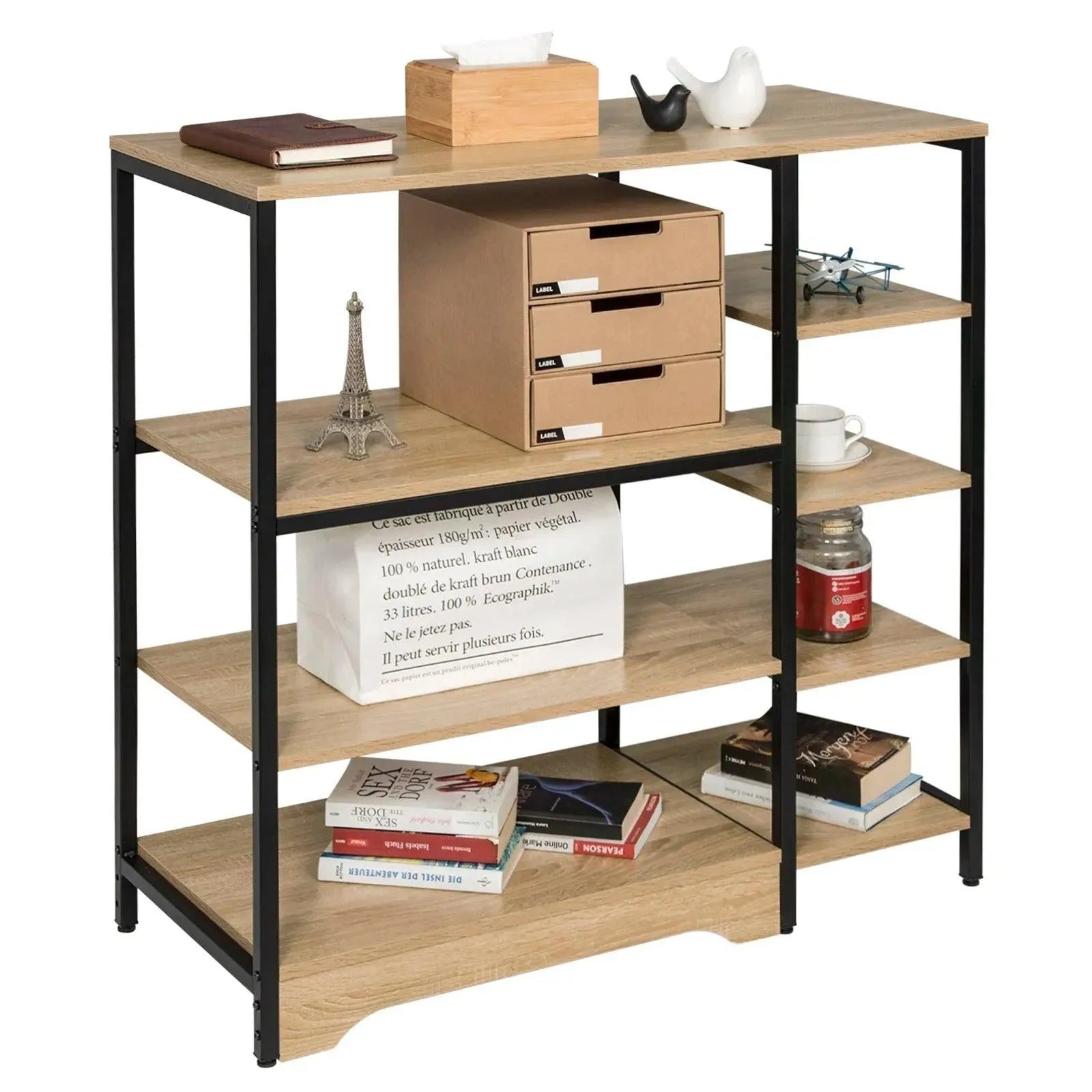 Feronza™ Keukenrek met Magnetronhouder en Multifunctionele Planken 90x40x95 cm - Feronza