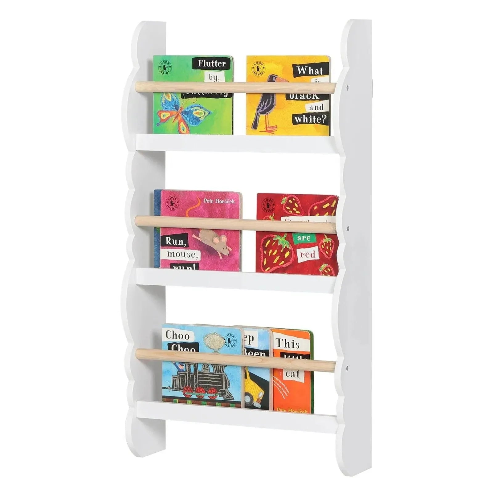 Feronza™ Kinderboekenkast Wandplank met 4 Planken voor Boeken en Tijdschriften opslag - Feronza