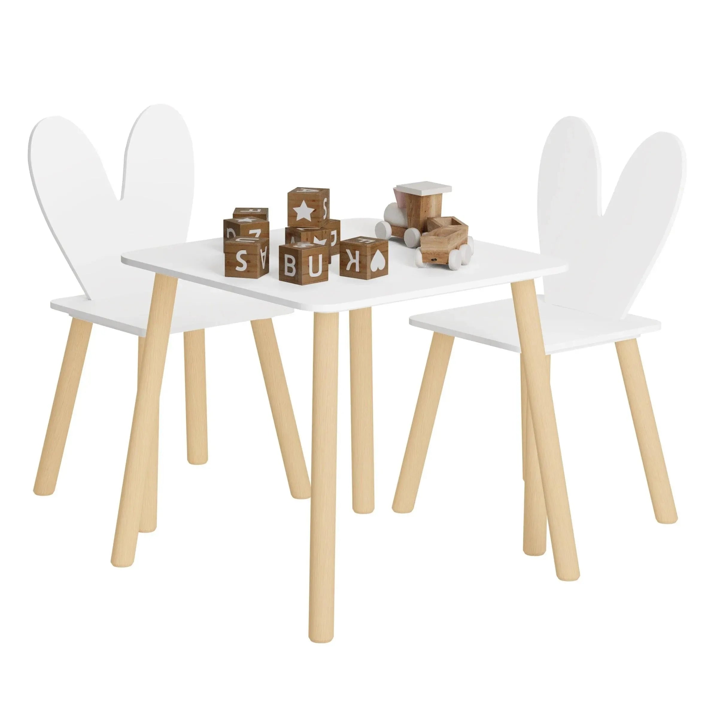Feronza™ Kindertafel met 2 Stoelen – Activiteitenset voor Eten, Schilderen en Leren voor Peuters en Kleuters - Feronza