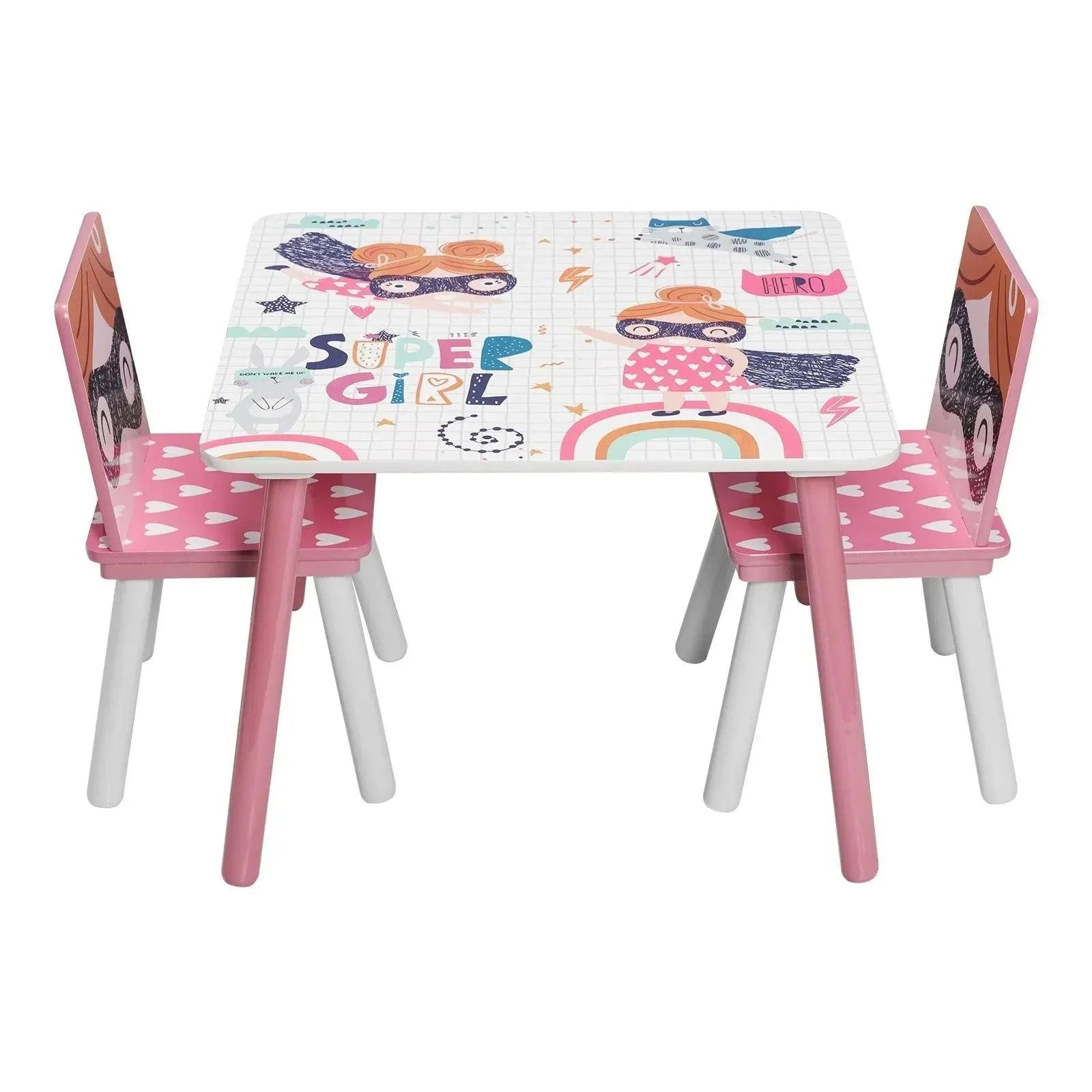Feronza™ Kindertafel met 2 Stoelen Set voor Kinderen - Feronza