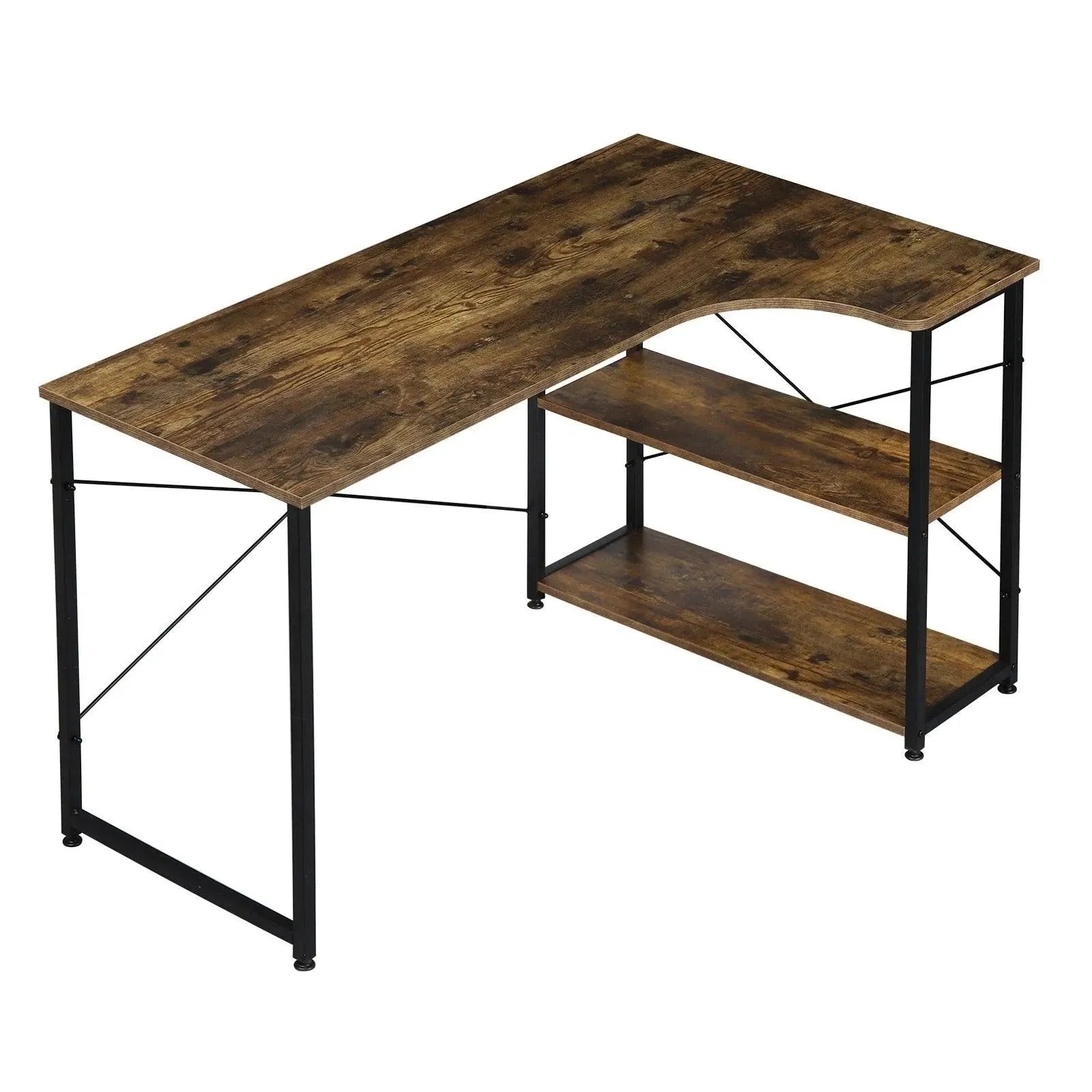 Feronza™ L-Vormige Computer Tafel – Bureau Werkstation voor Studie en Gaming - Feronza