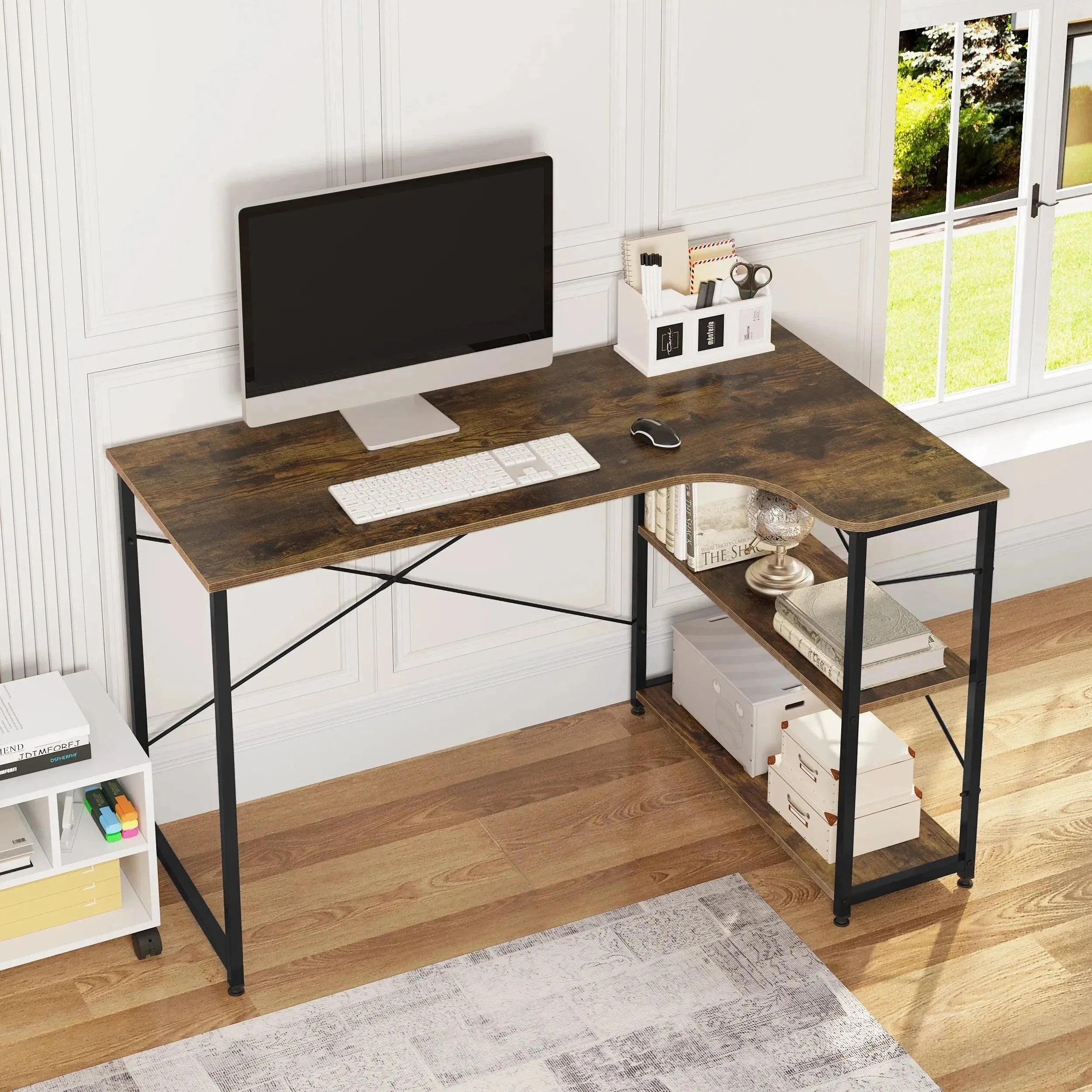 Feronza™ L-Vormige Computer Tafel – Bureau Werkstation voor Studie en Gaming - Feronza